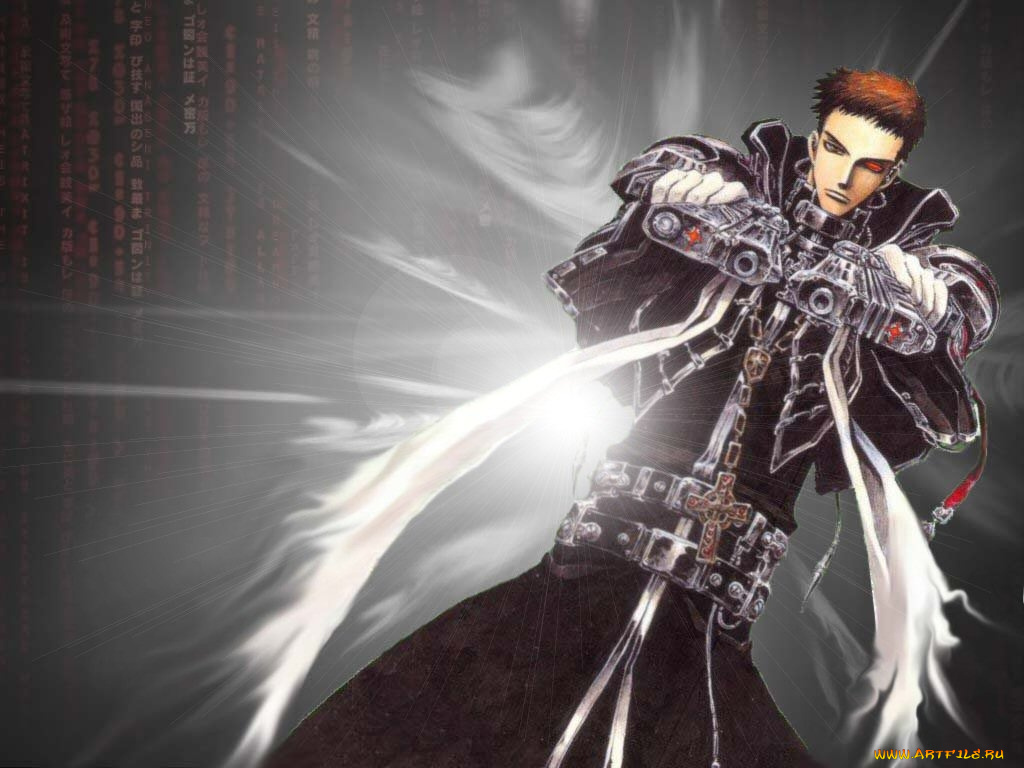 аниме, trinity, blood