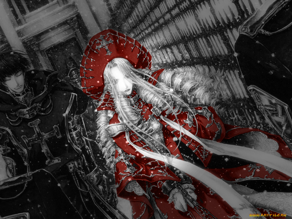 аниме, trinity, blood