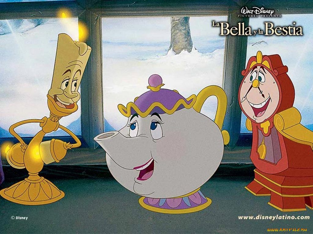 мультфильмы, beauty, and, the, beast