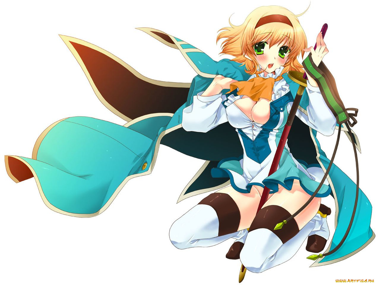 аниме, weapon, blood, technology