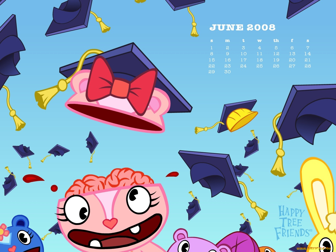 мультфильмы, happy, tree, friends