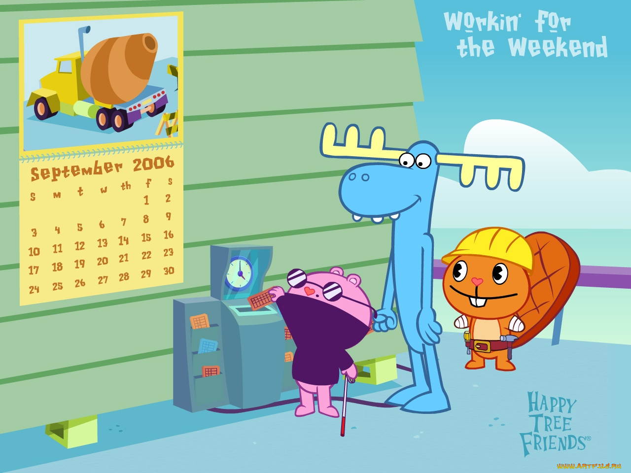 мультфильмы, happy, tree, friends