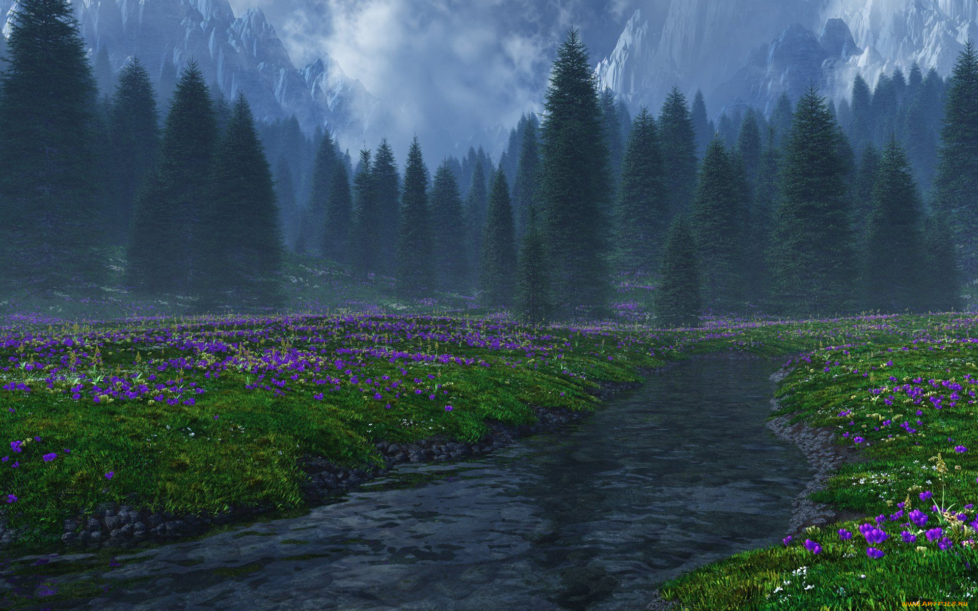 3д, графика, nature, landscape, природа