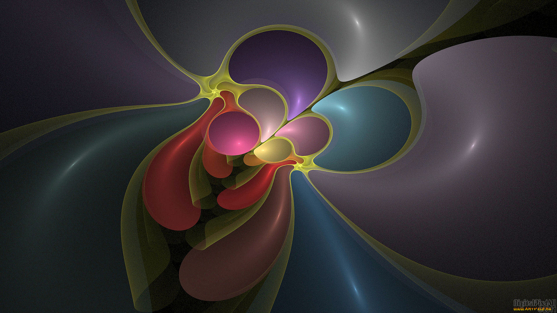 3д, графика, fractal, фракталы, тёмный, абстракция, узор