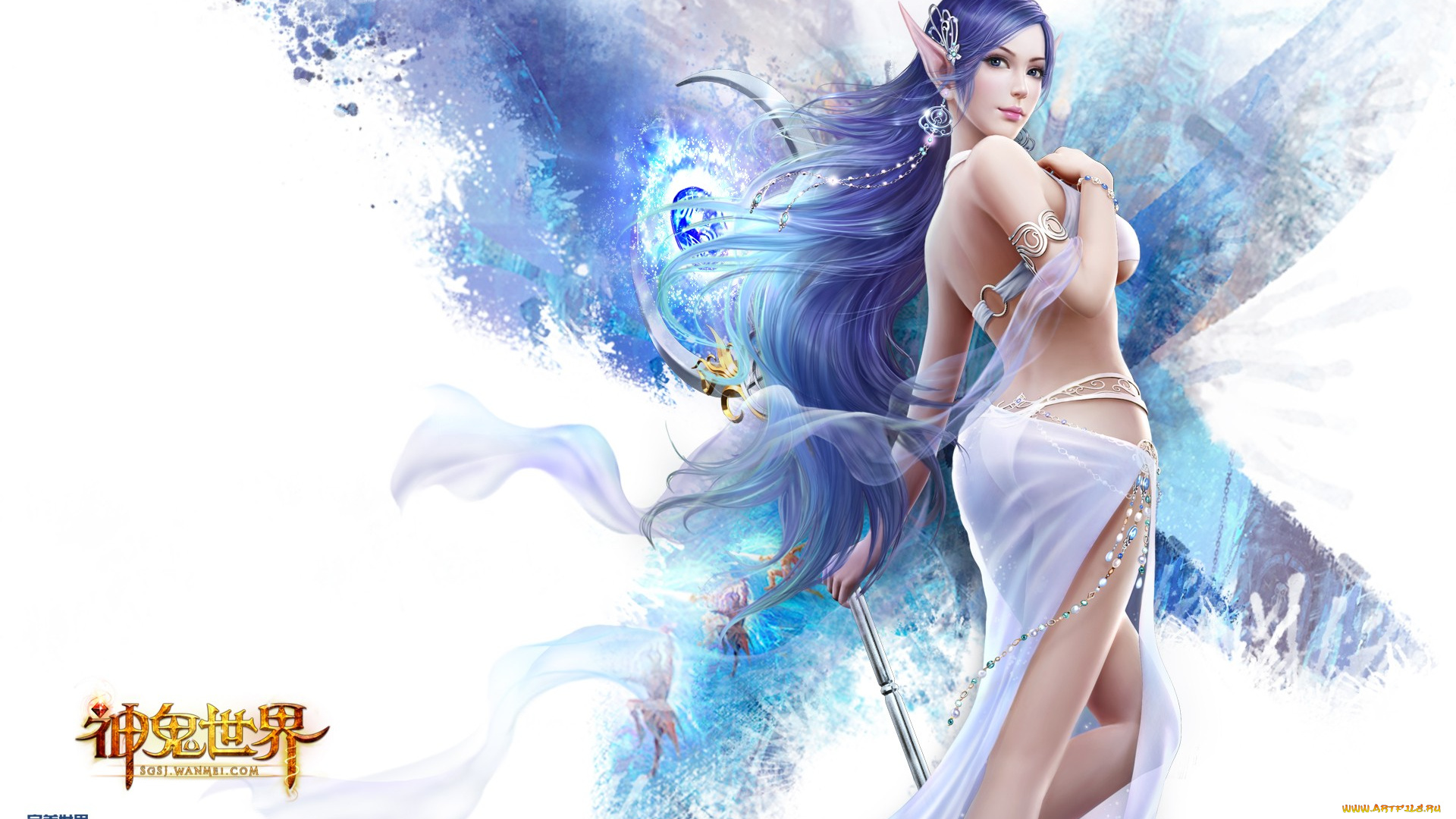 ghost, world, видео, игры, эльфийка