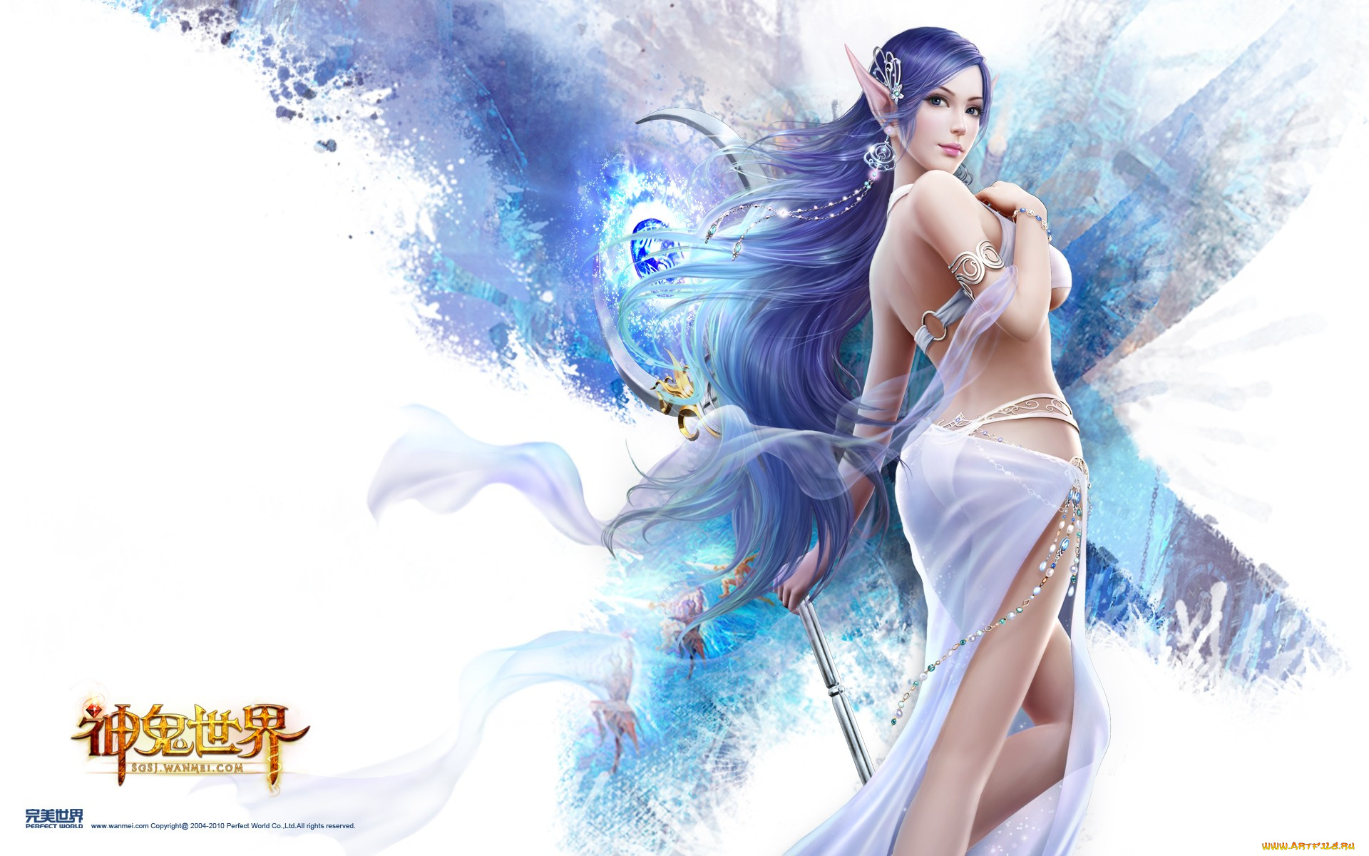 ghost, world, видео, игры, эльфийка