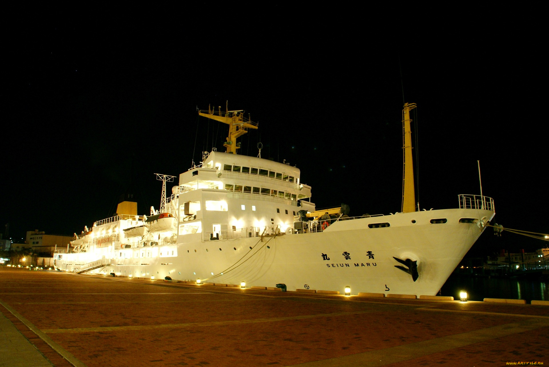 корабли, другое, освещения, ночь