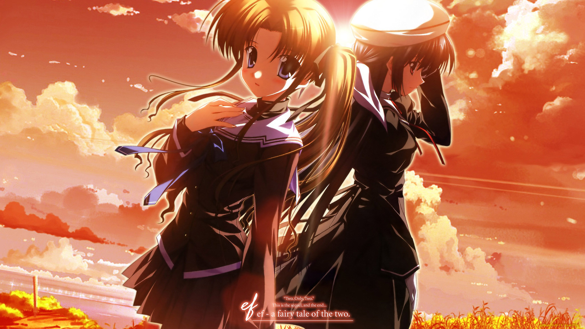 аниме, ef, tale, of, memories, long, wings