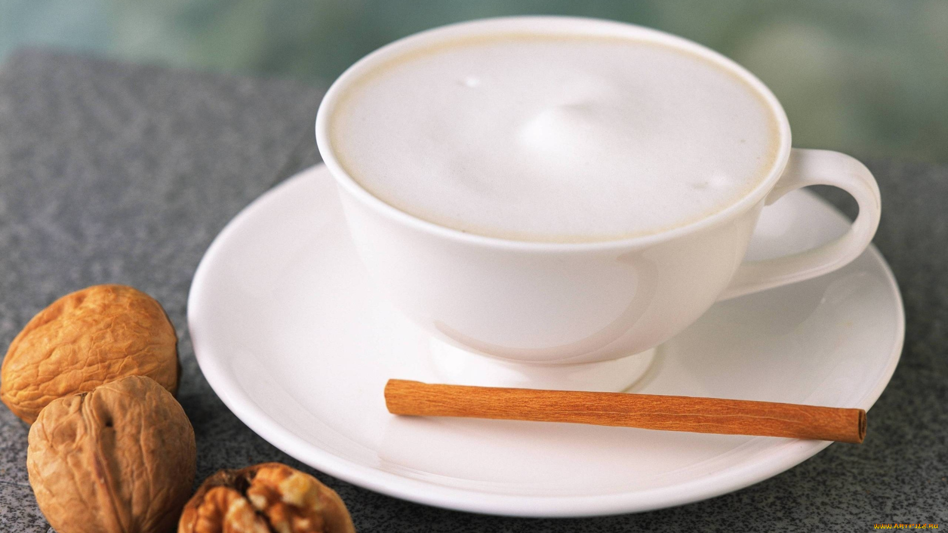 еда, кофе, кофейные, зёрна, пена, корица, орехи