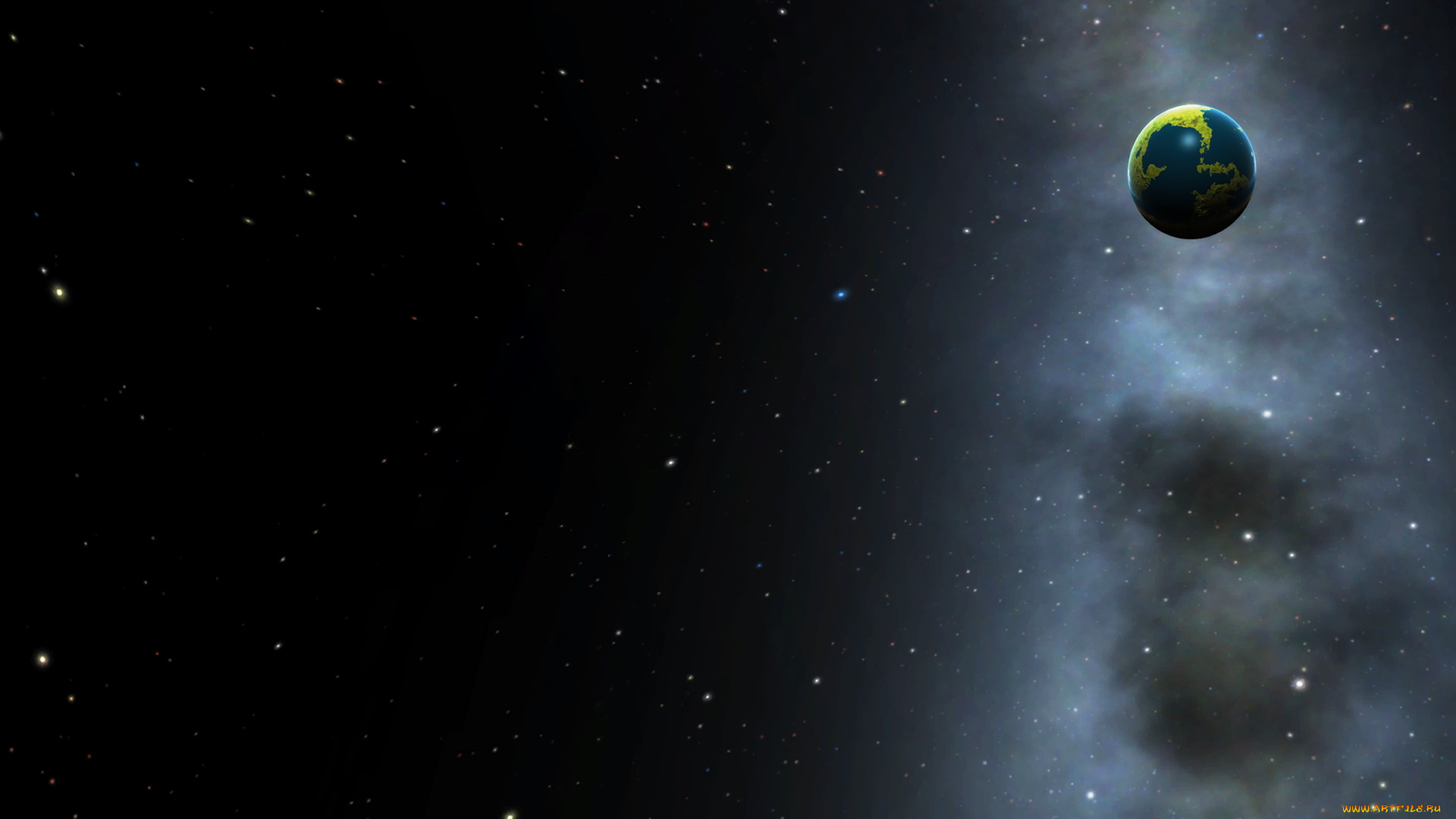 космос, арт, вселенная, планеты