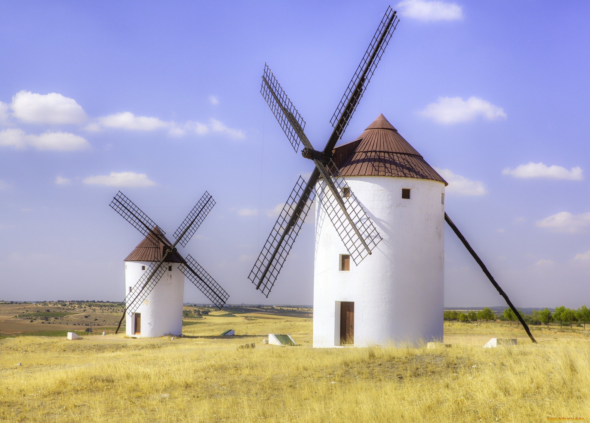разное, мельницы, ветряки, небо, поле