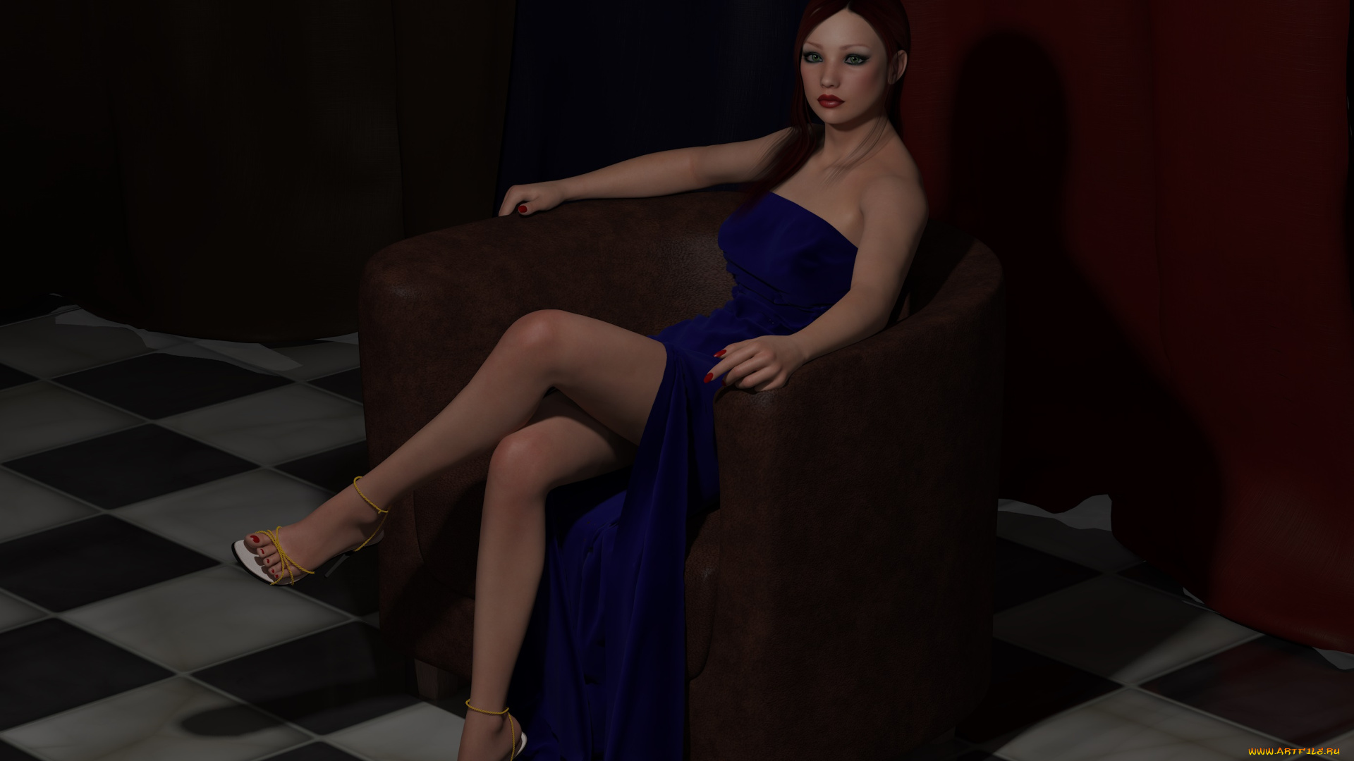 3д, графика, people, люди, девушка, фон