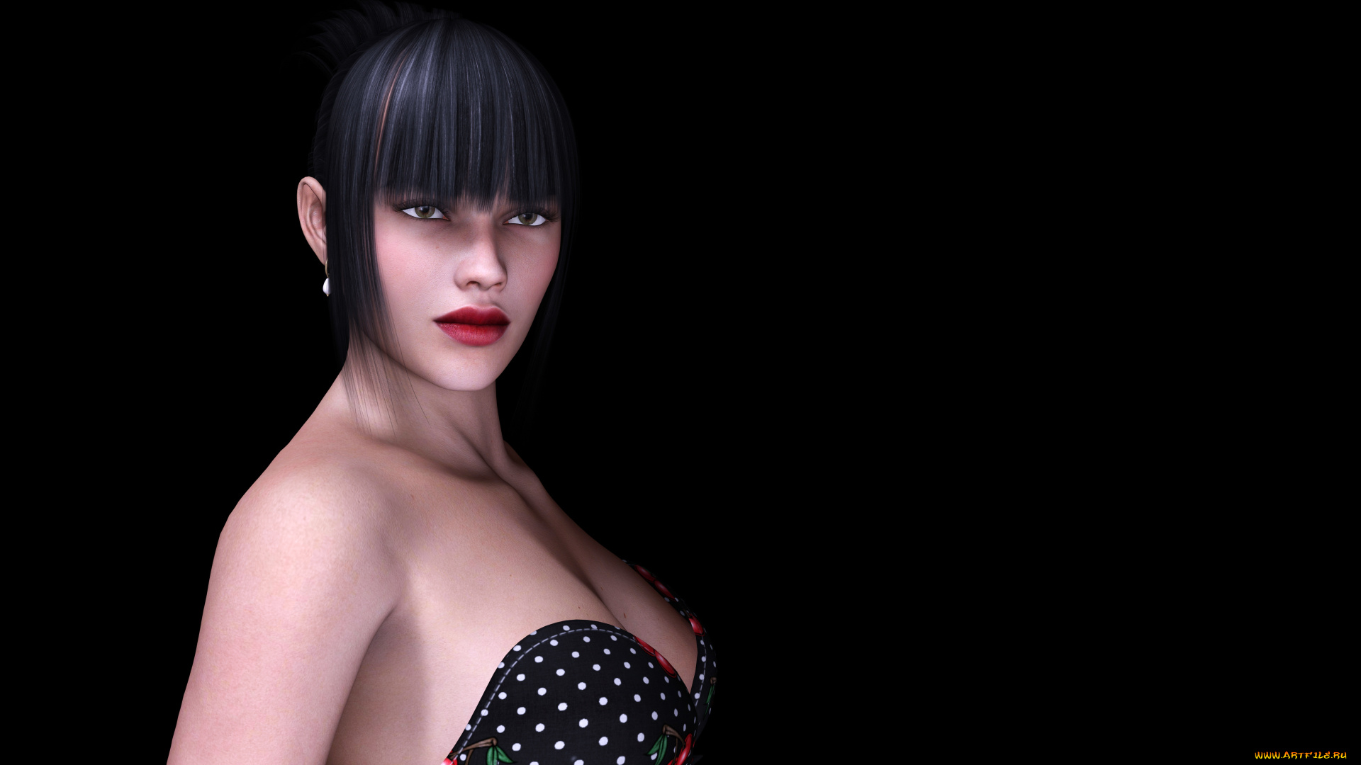 3д, графика, portraits, портрет, девушка, взгляд