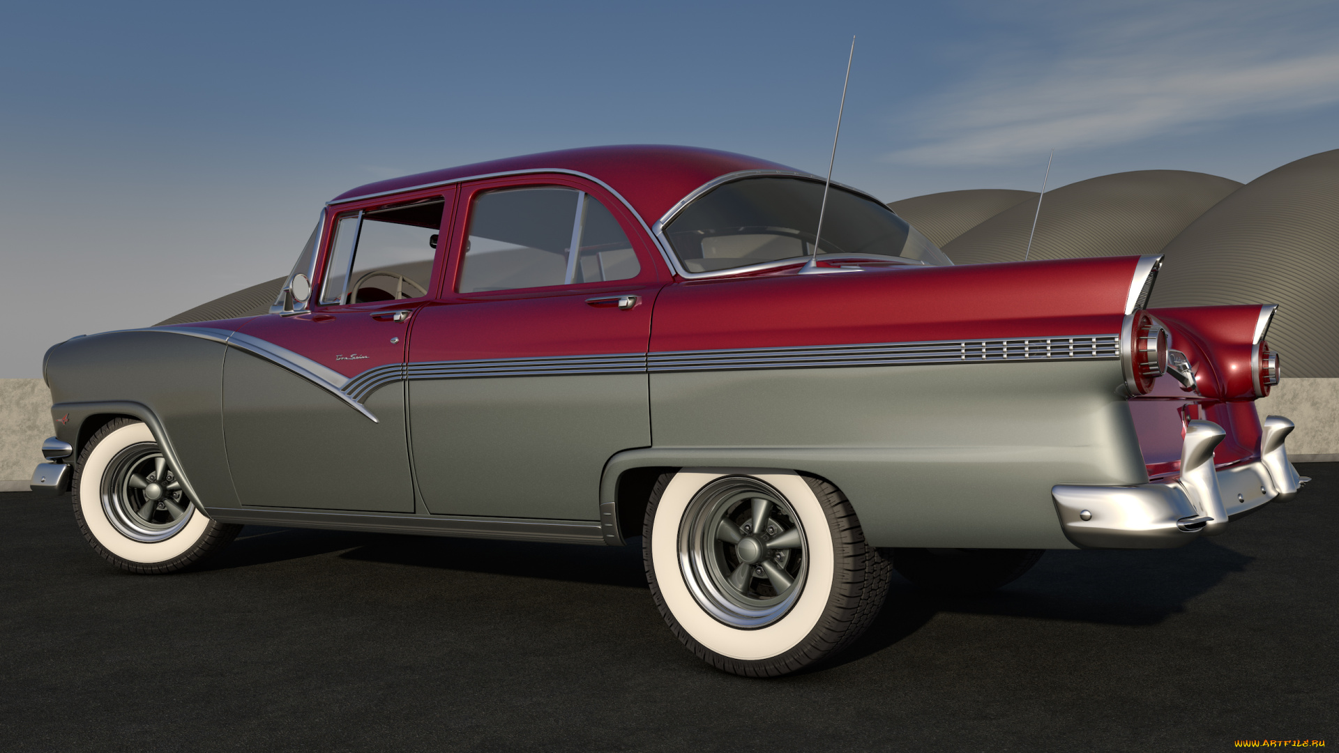 автомобили, 3д, 1956, ford