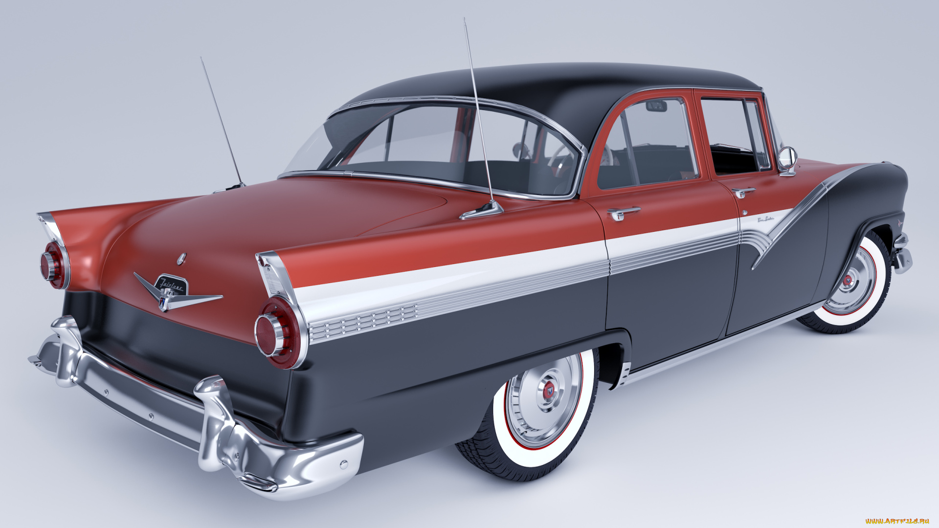 автомобили, 3д, 1956, ford