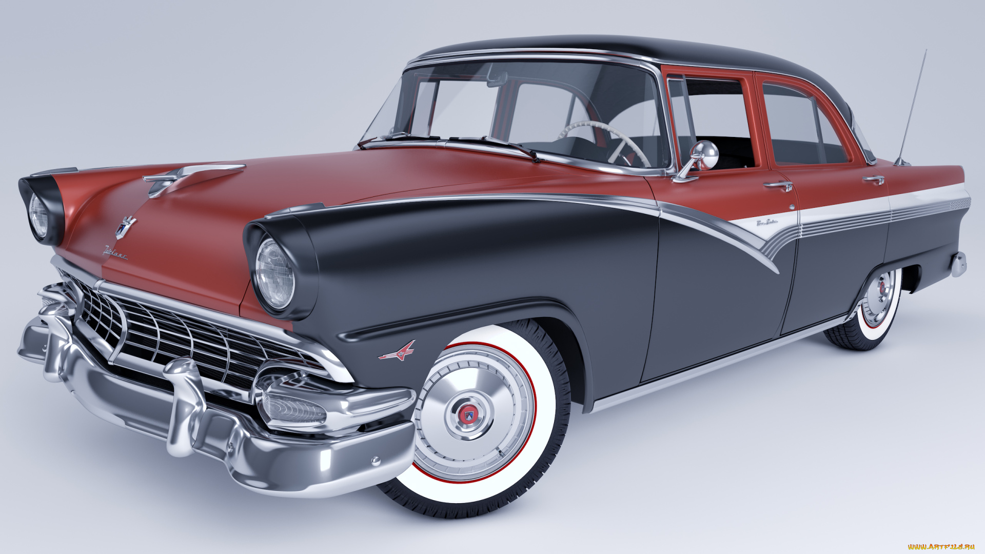 автомобили, 3д, 1956, ford