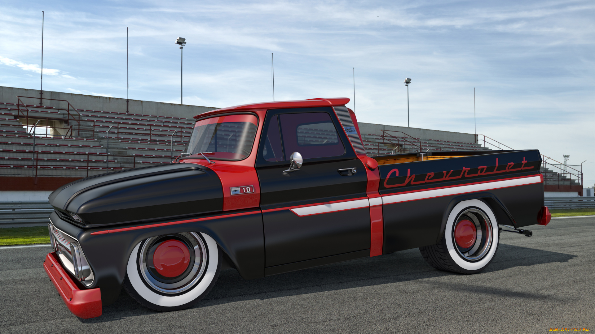 автомобили, 3д, 1965, chevrolet, c10, pickup