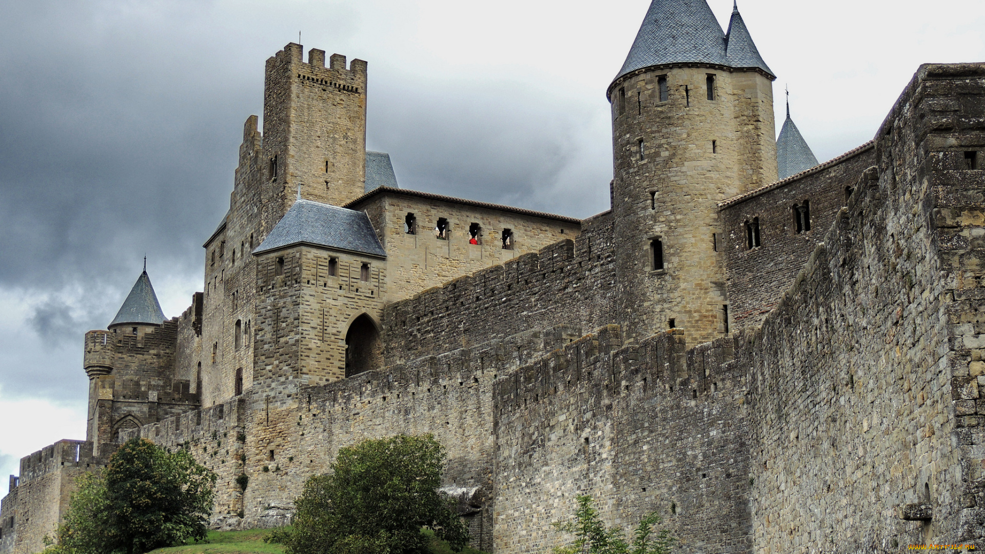 города, дворцы, замки, крепости, стены, замок, башни, carcassonne, france