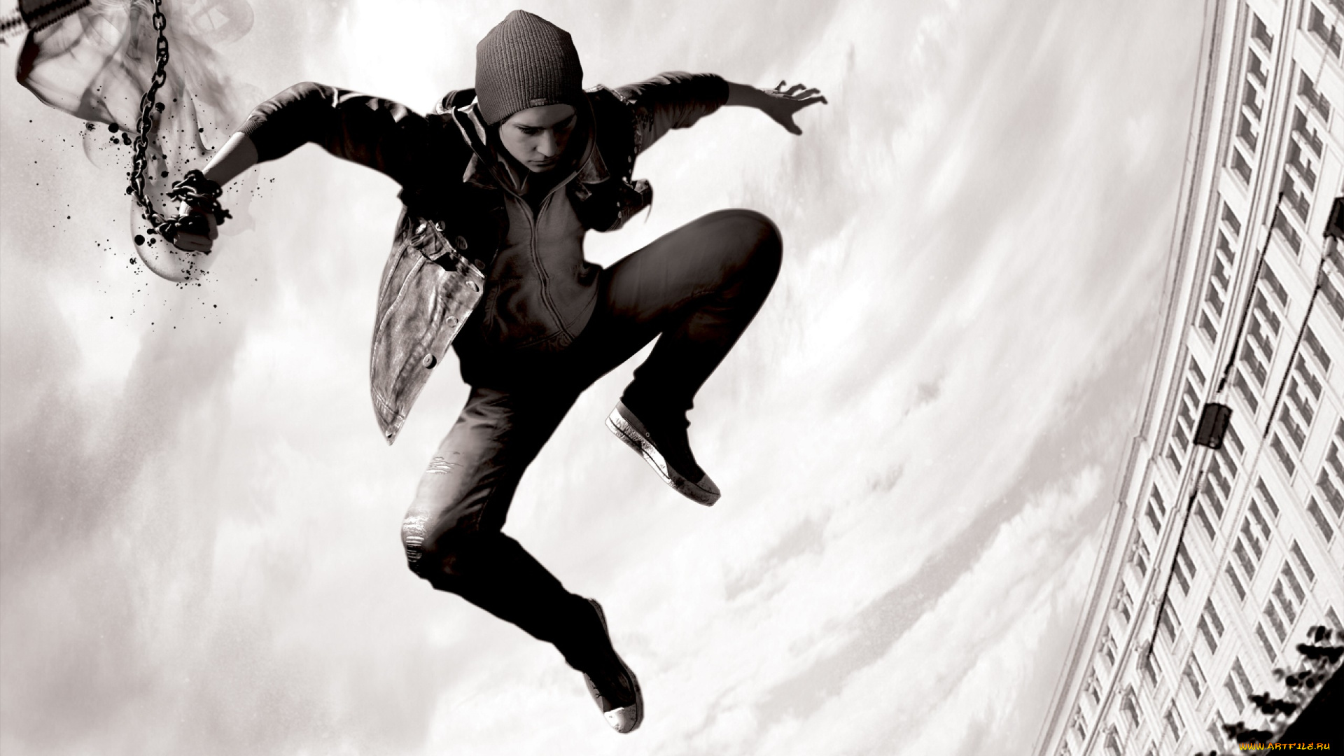 infamous, second, son, видео, игры, прыжок