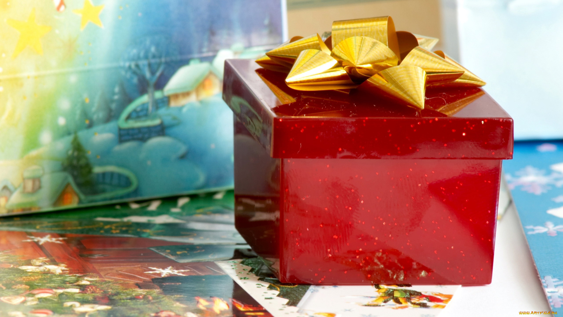 праздничные, подарки, коробочки, праздник, бант, подарок, коробка
