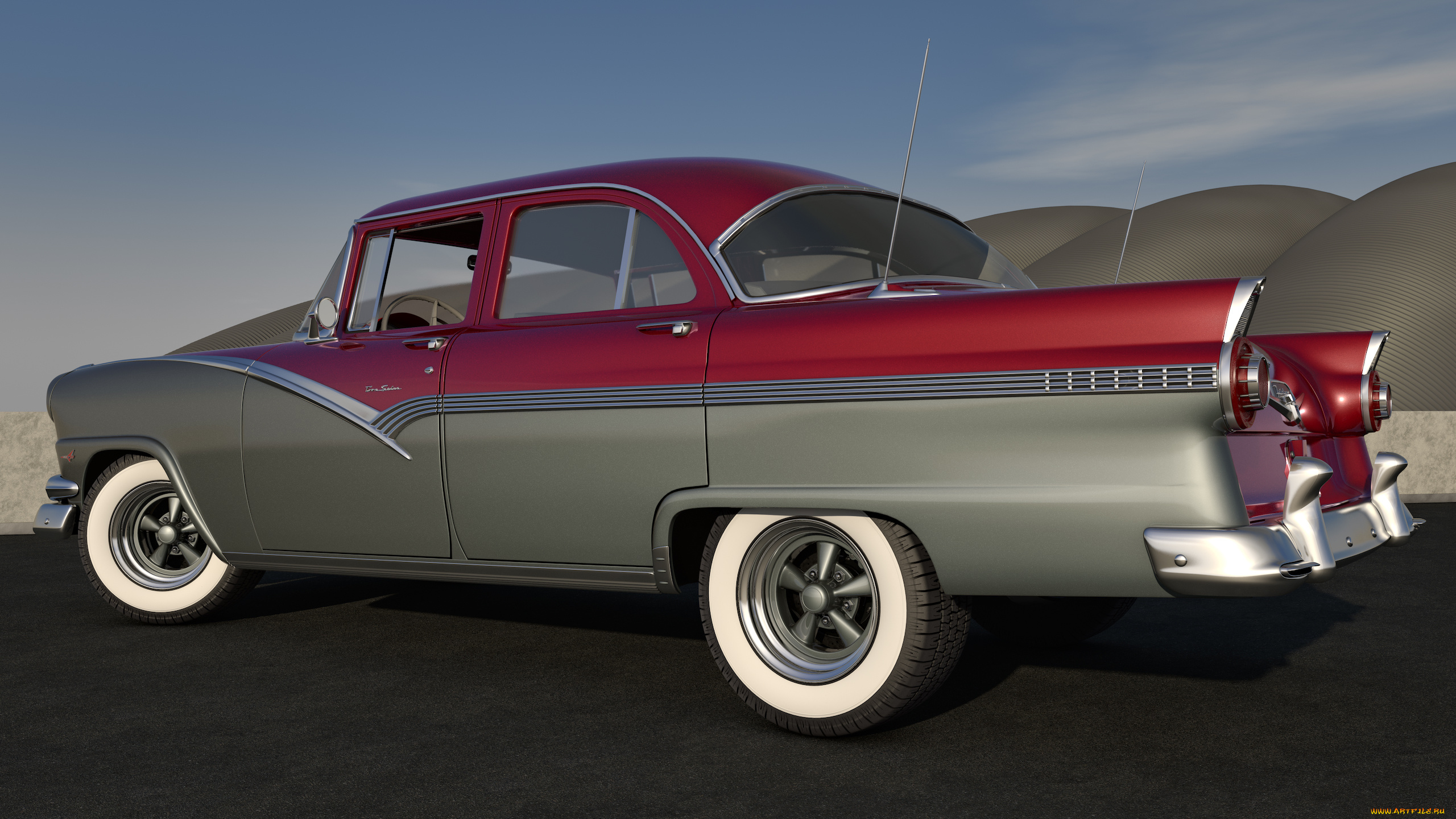 автомобили, 3д, 1956, ford