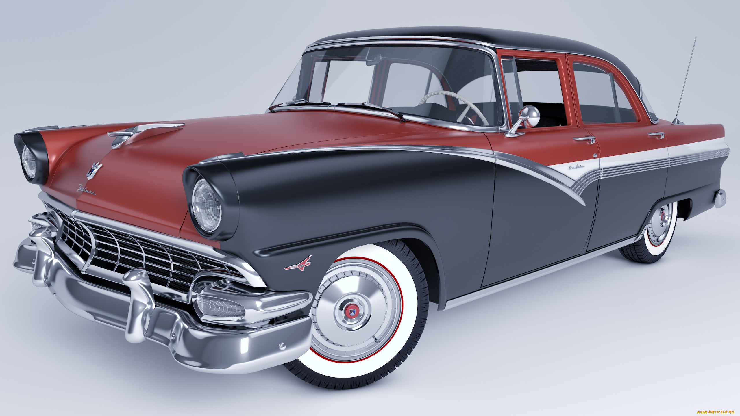 автомобили, 3д, 1956, ford