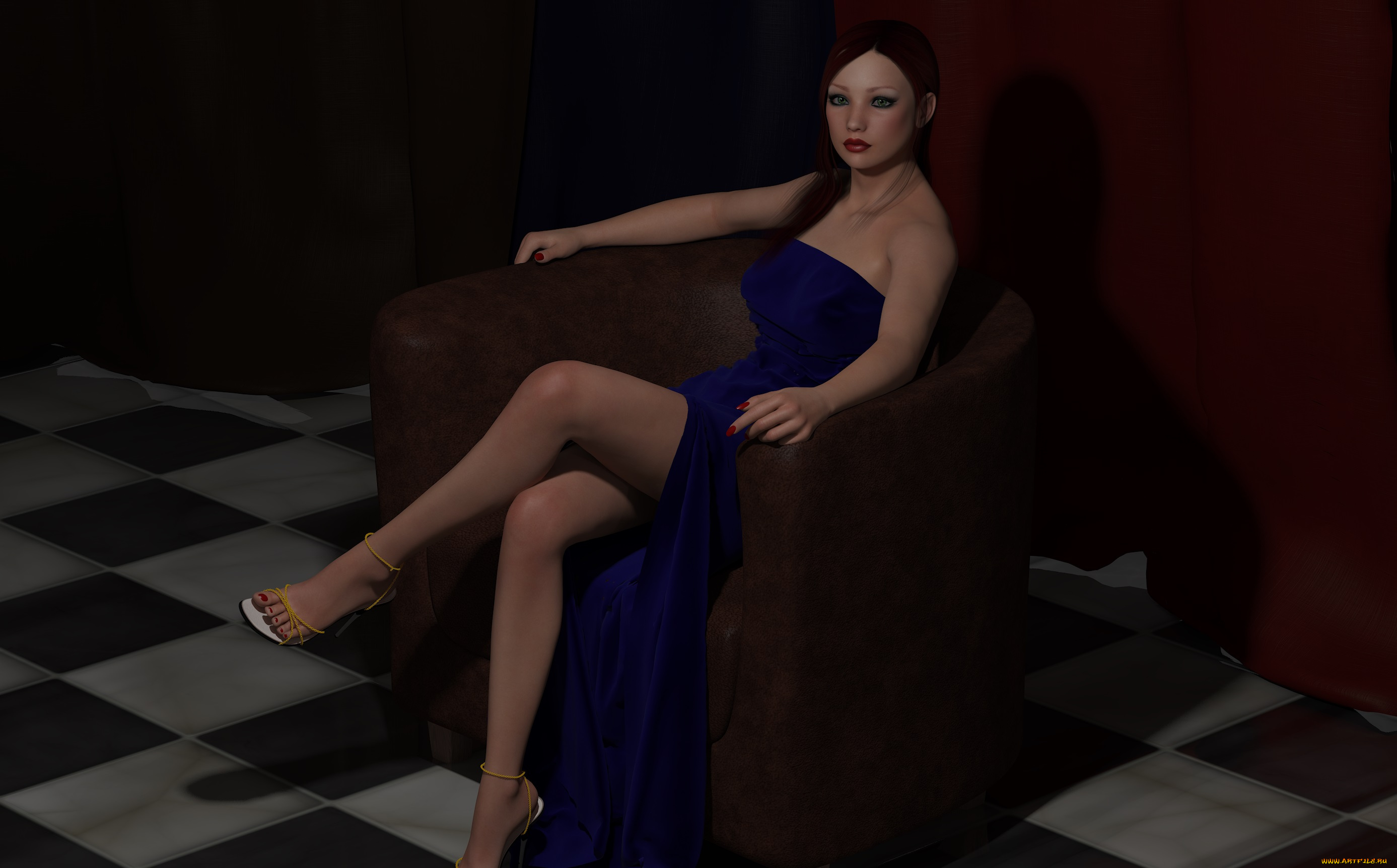 3д, графика, people, люди, девушка, фон