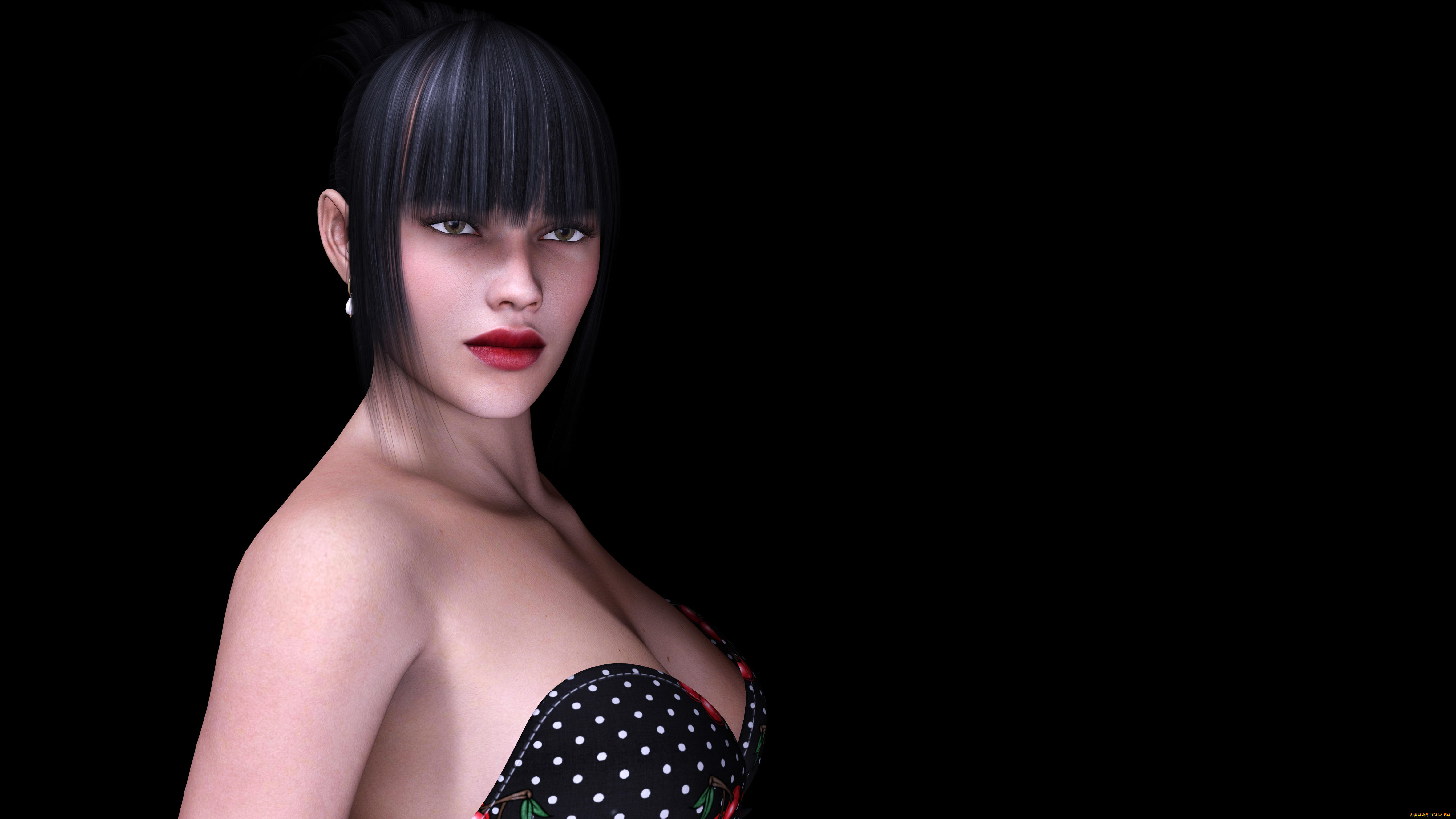 3д, графика, portraits, портрет, девушка, взгляд