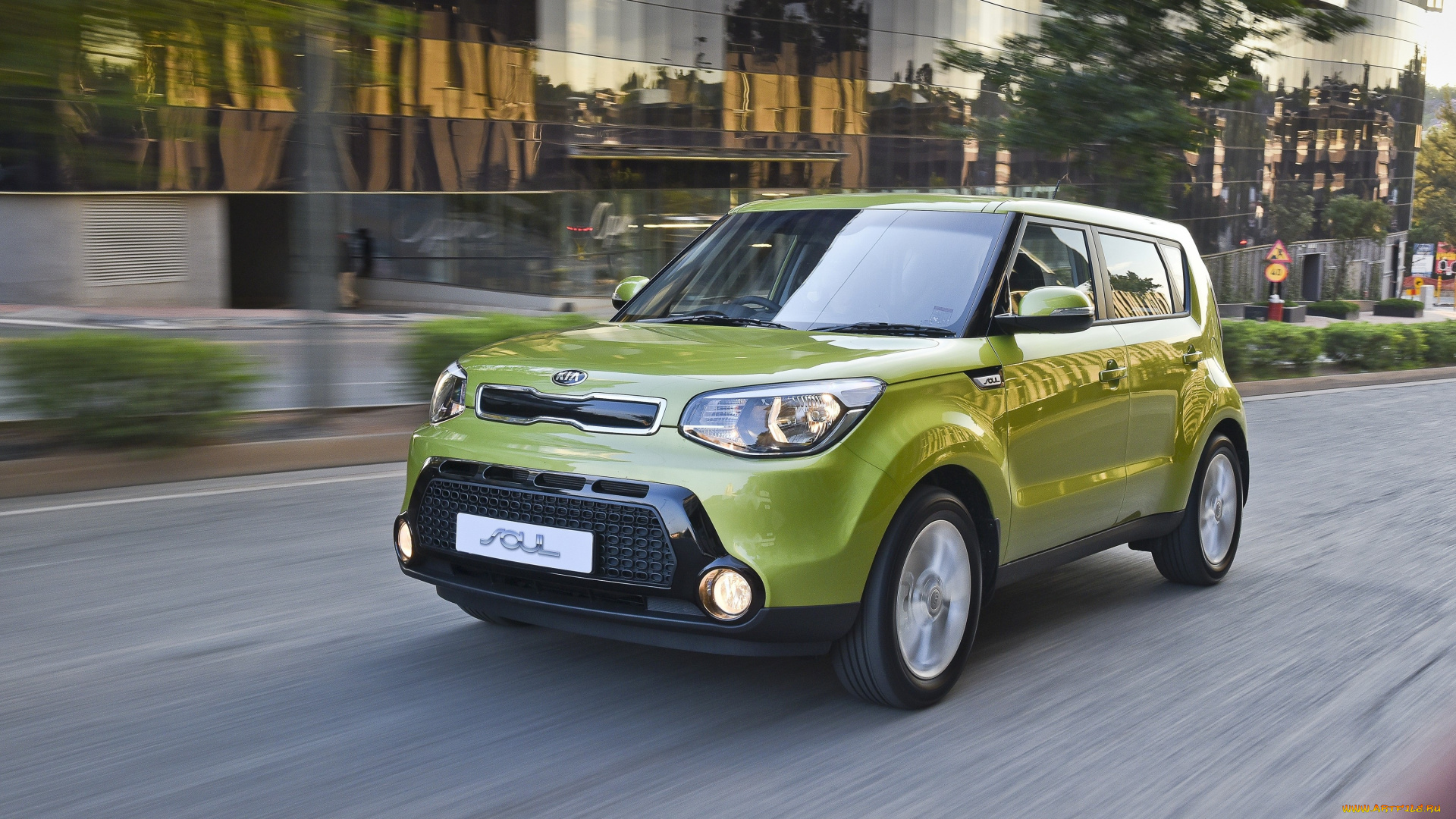 автомобили, kia, soul, za-spec, 2014г, зеленый