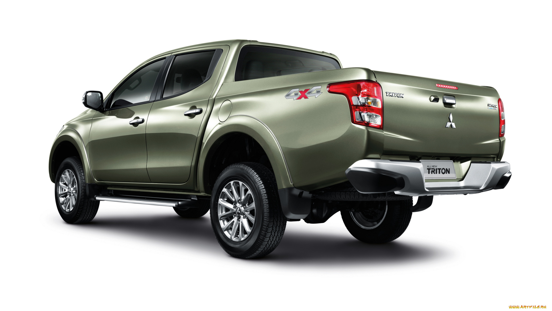 автомобили, mitsubishi, triton, double, cab, th-spec, 2015г, зеленый