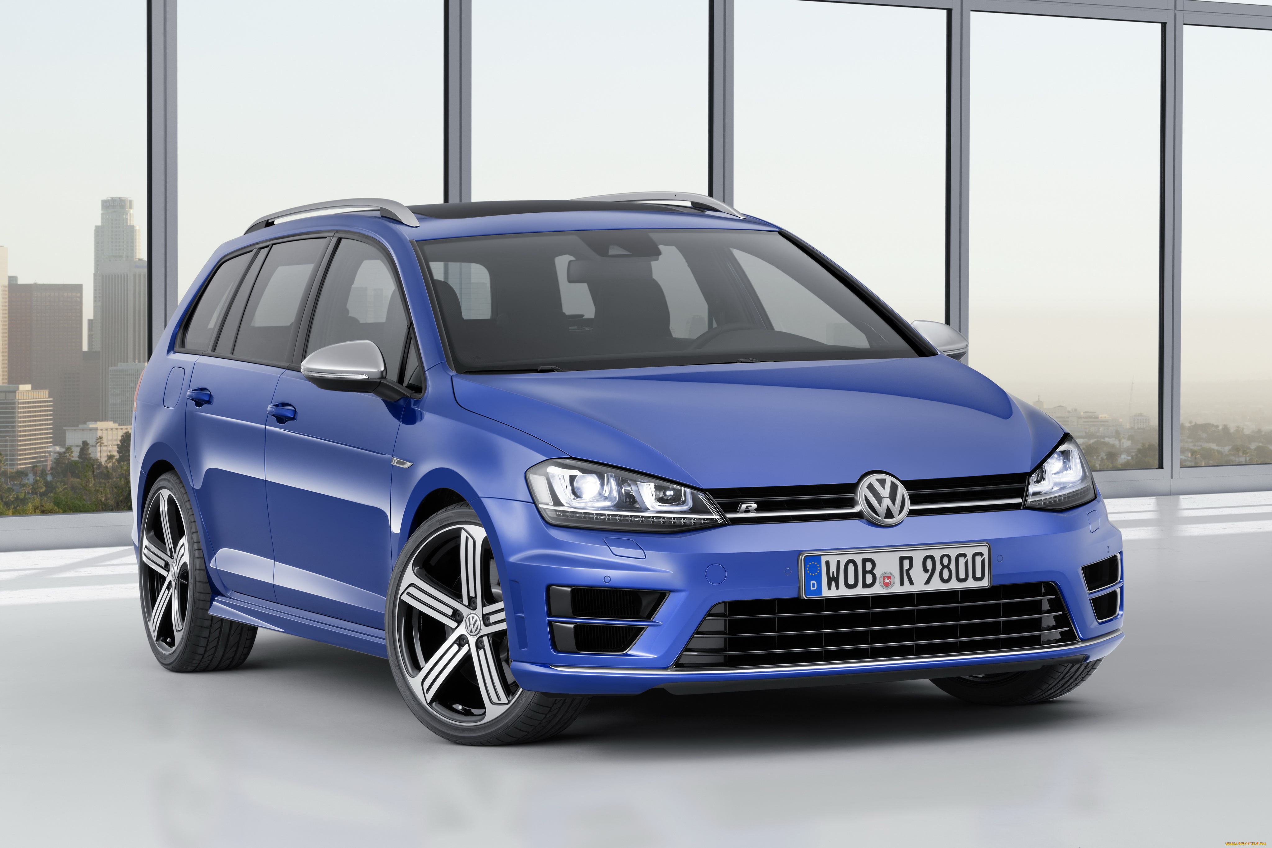 автомобили, volkswagen, golf, r, estate, typ, 5g, 2014г, синий