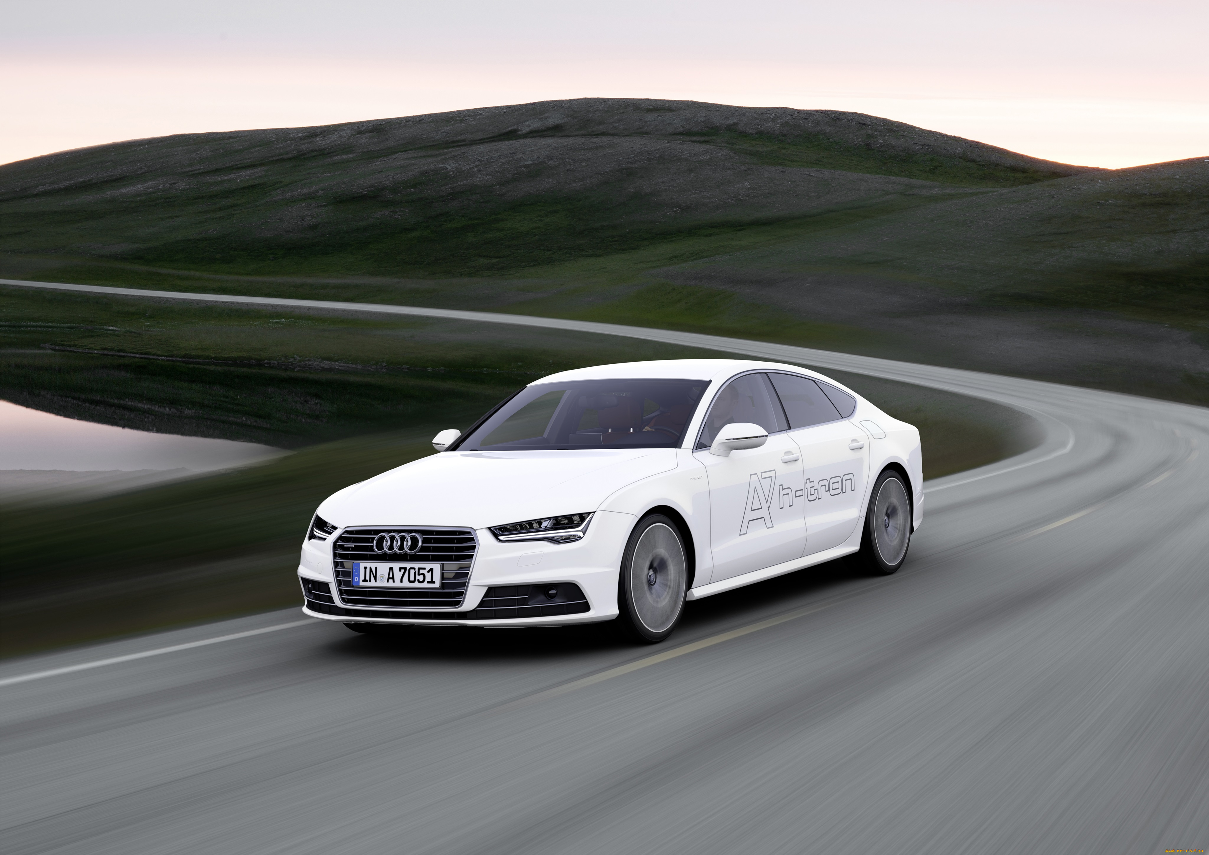 автомобили, audi, concept, светлый, 2014г, quattro, h-tron, sportback, a7
