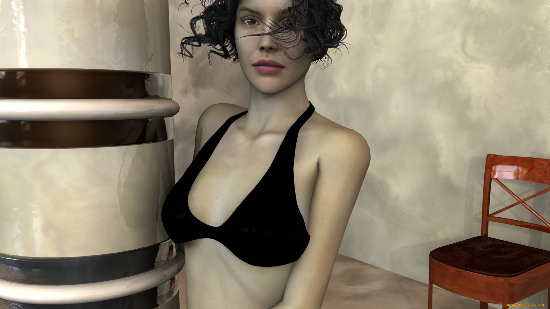 3д, графика, люди, , people, фон, взгляд, девушка