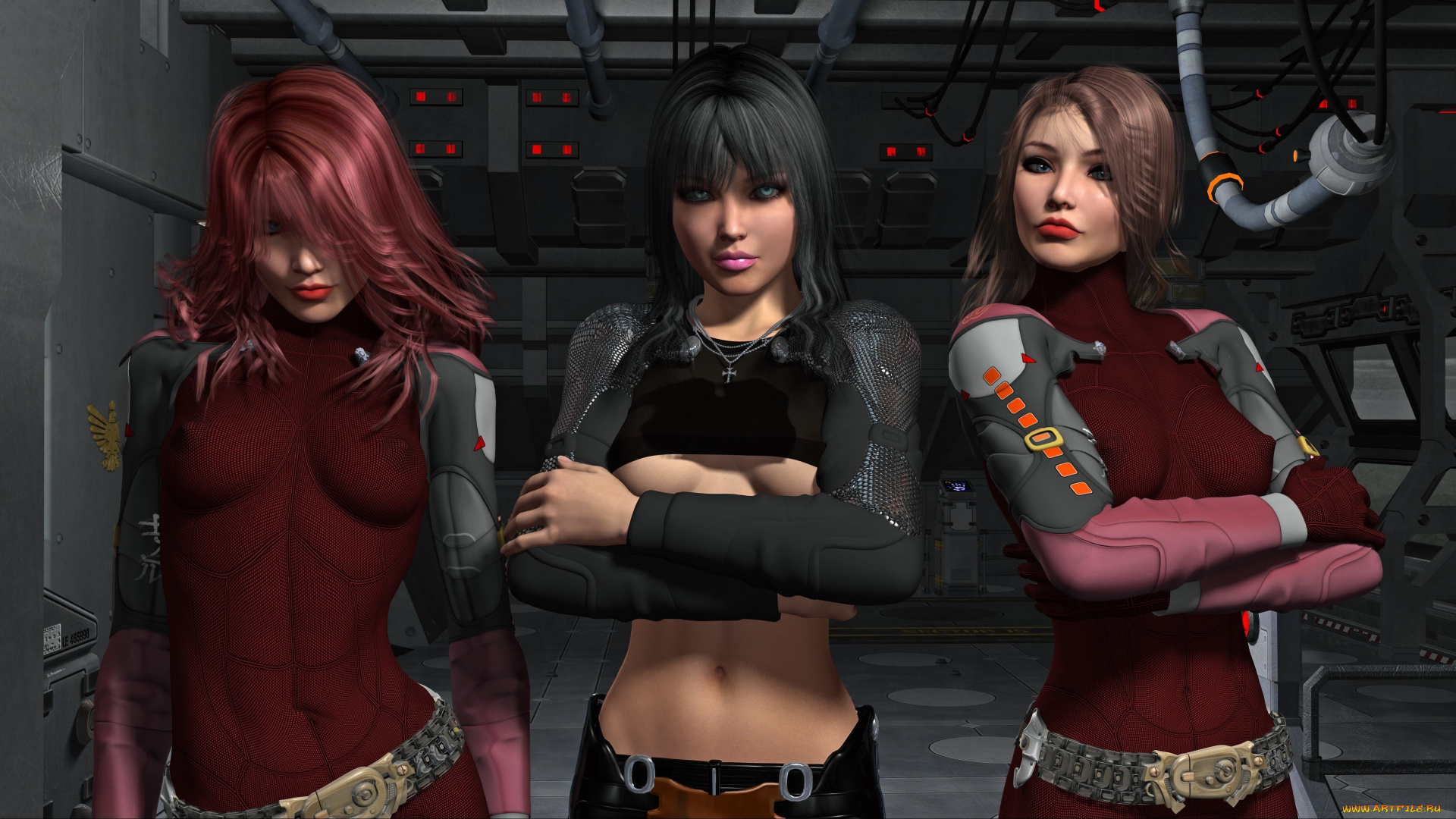 3д, графика, люди, , people, взгляд, фон, девушки