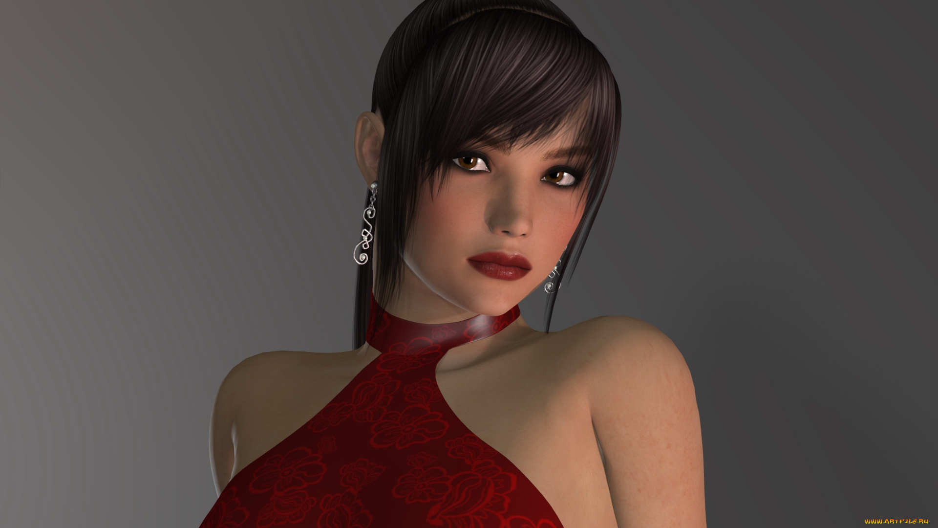 3д, графика, портрет, , portraits, взгляд, фон, девушка