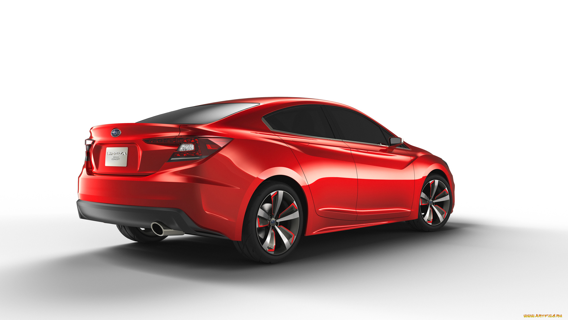 автомобили, subaru, красный, 2015г, concept, sedan, impreza