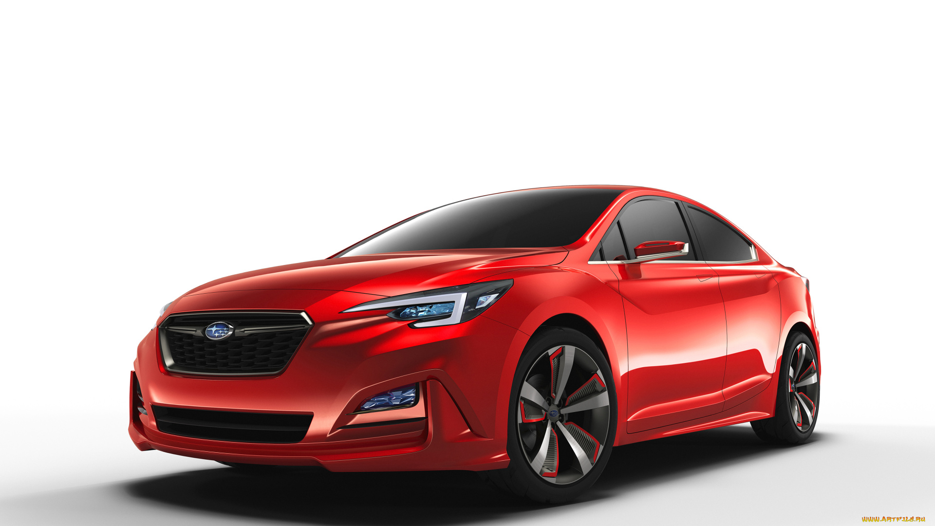 автомобили, subaru, sedan, impreza, красный, 2015г, concept
