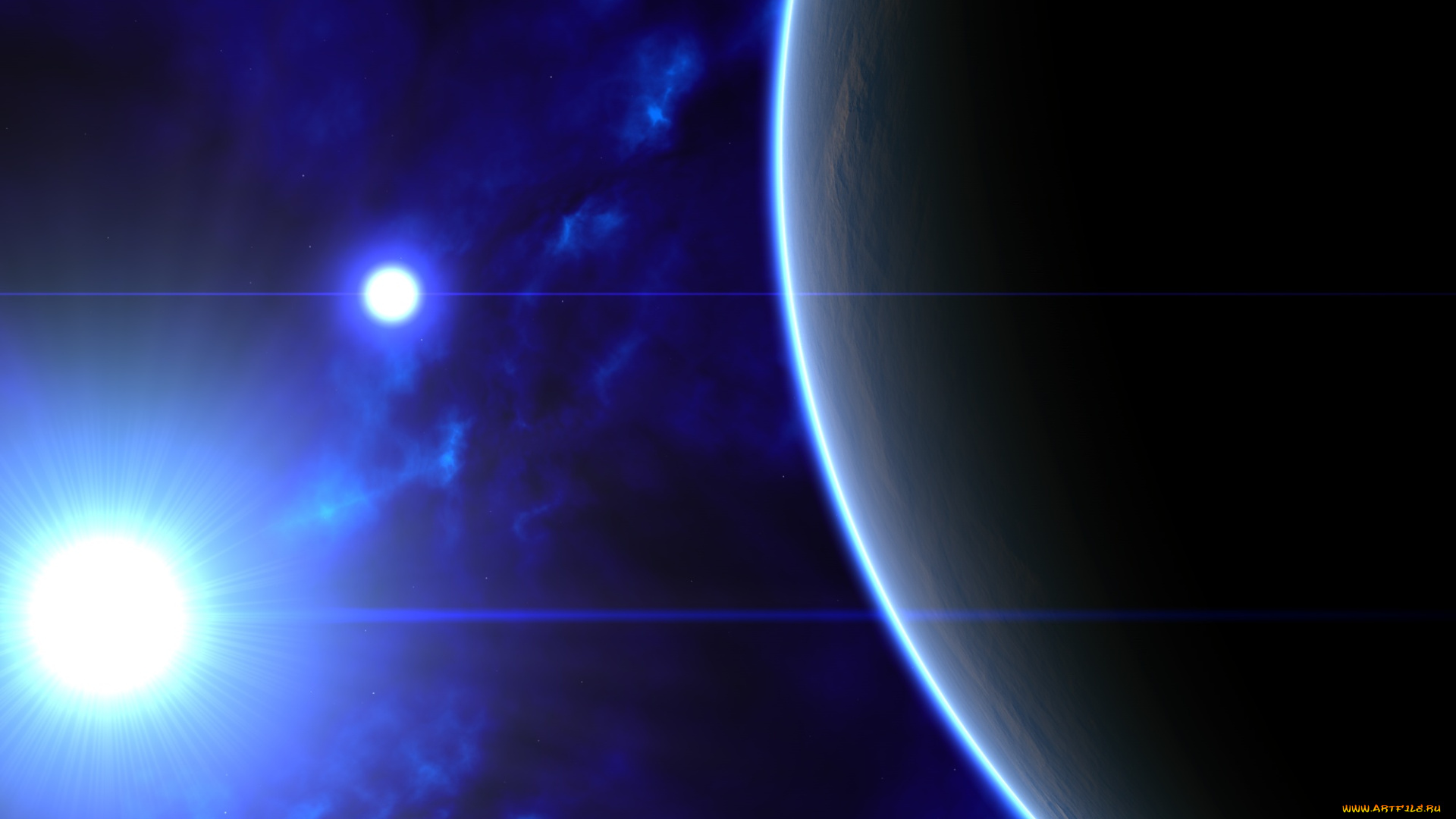 космос, арт, звезды, вселенная, галактика, планеты