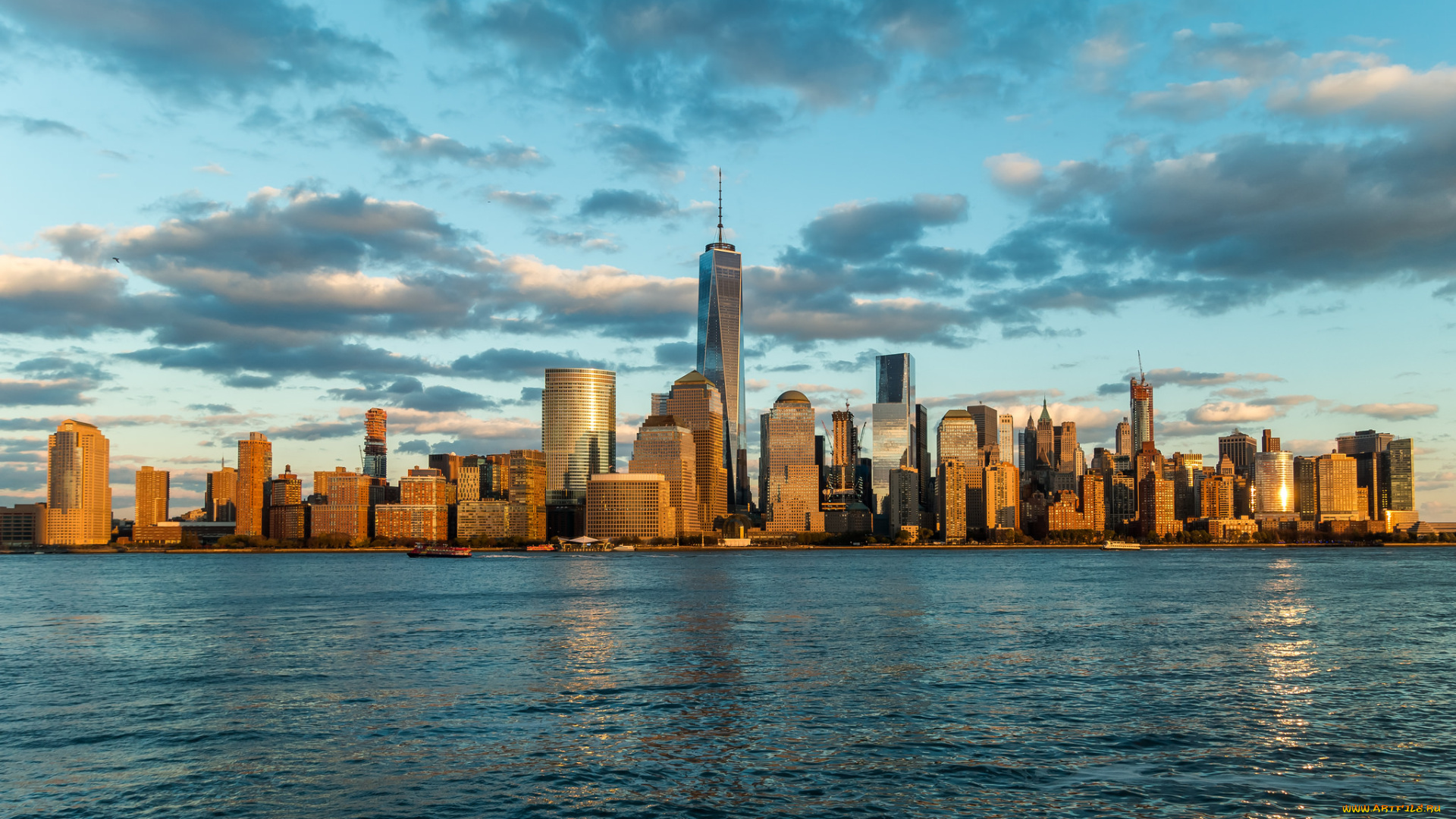 manhattan, города, нью-йорк, , сша, небоскребы, залив