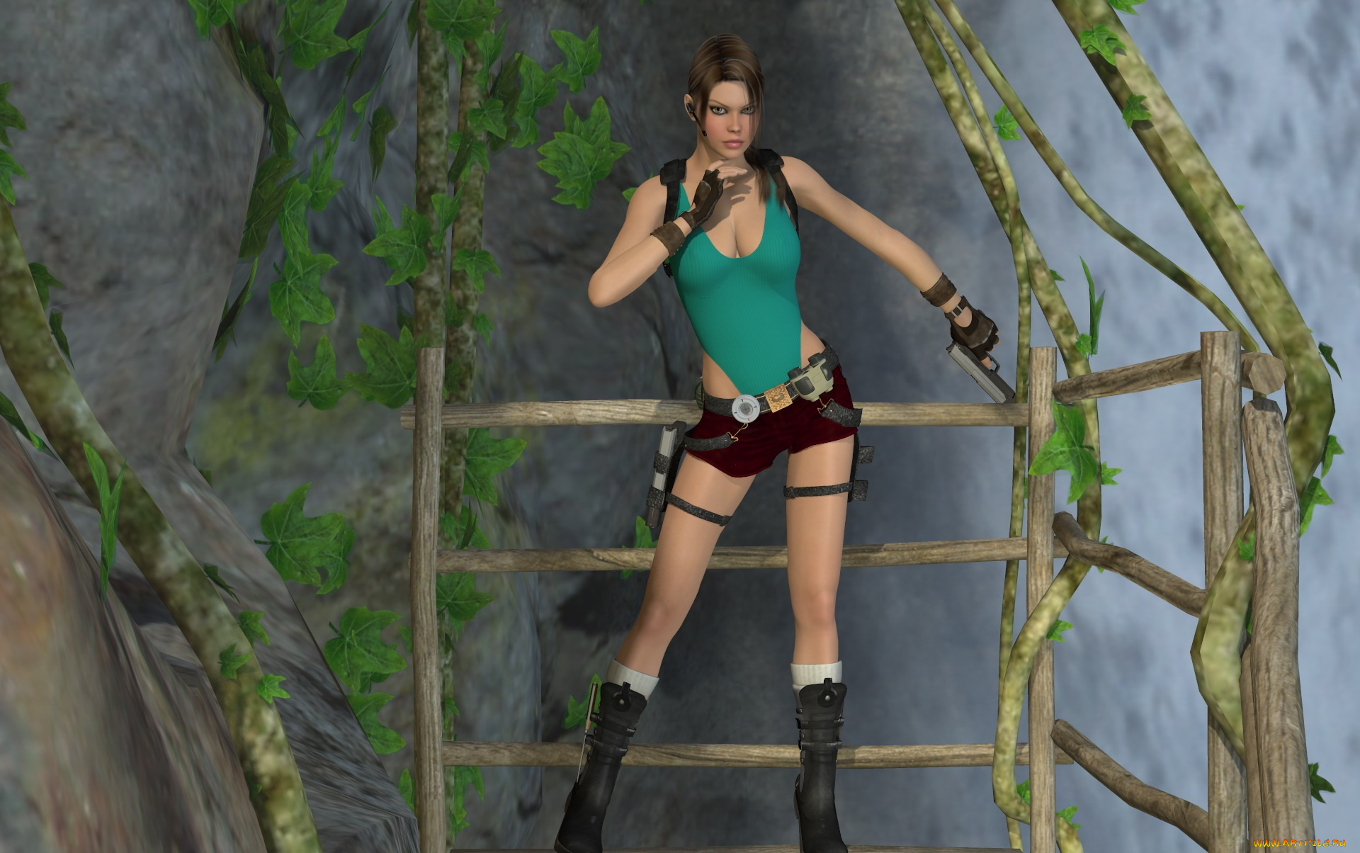 3д, графика, фантазия, , fantasy, фон, взгляд, девушка, оружие