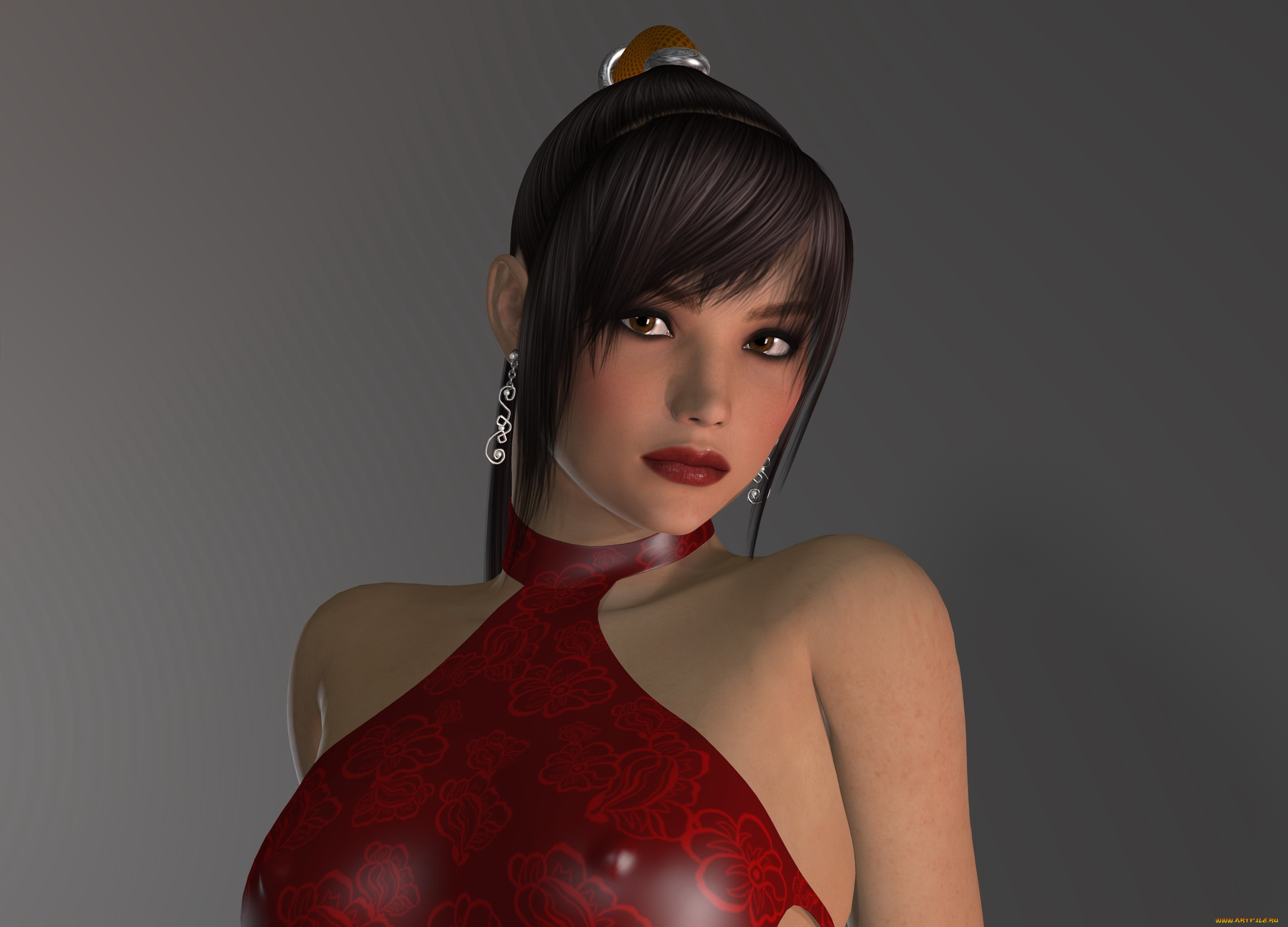3д, графика, портрет, , portraits, взгляд, фон, девушка