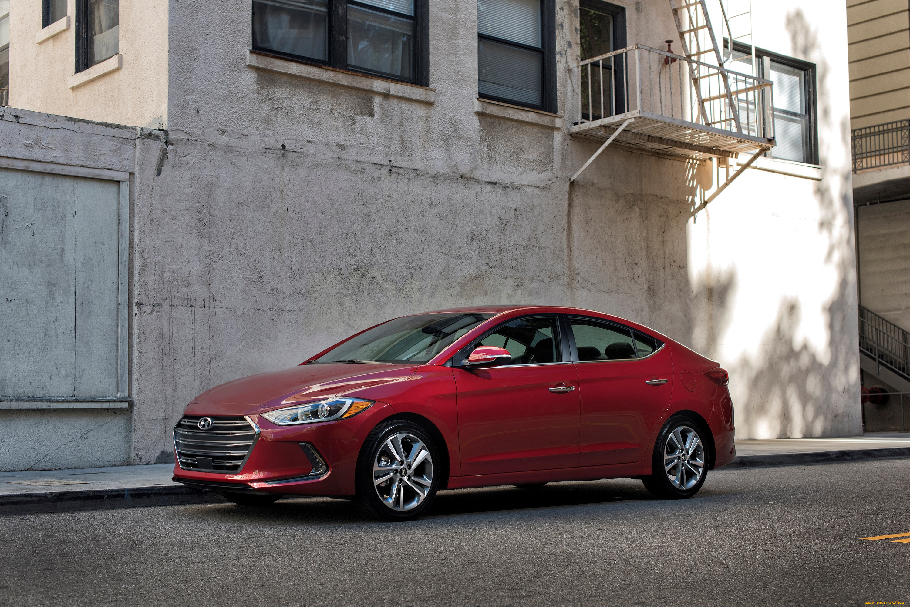 автомобили, hyundai, красный, us-spec, elantra, 2017г