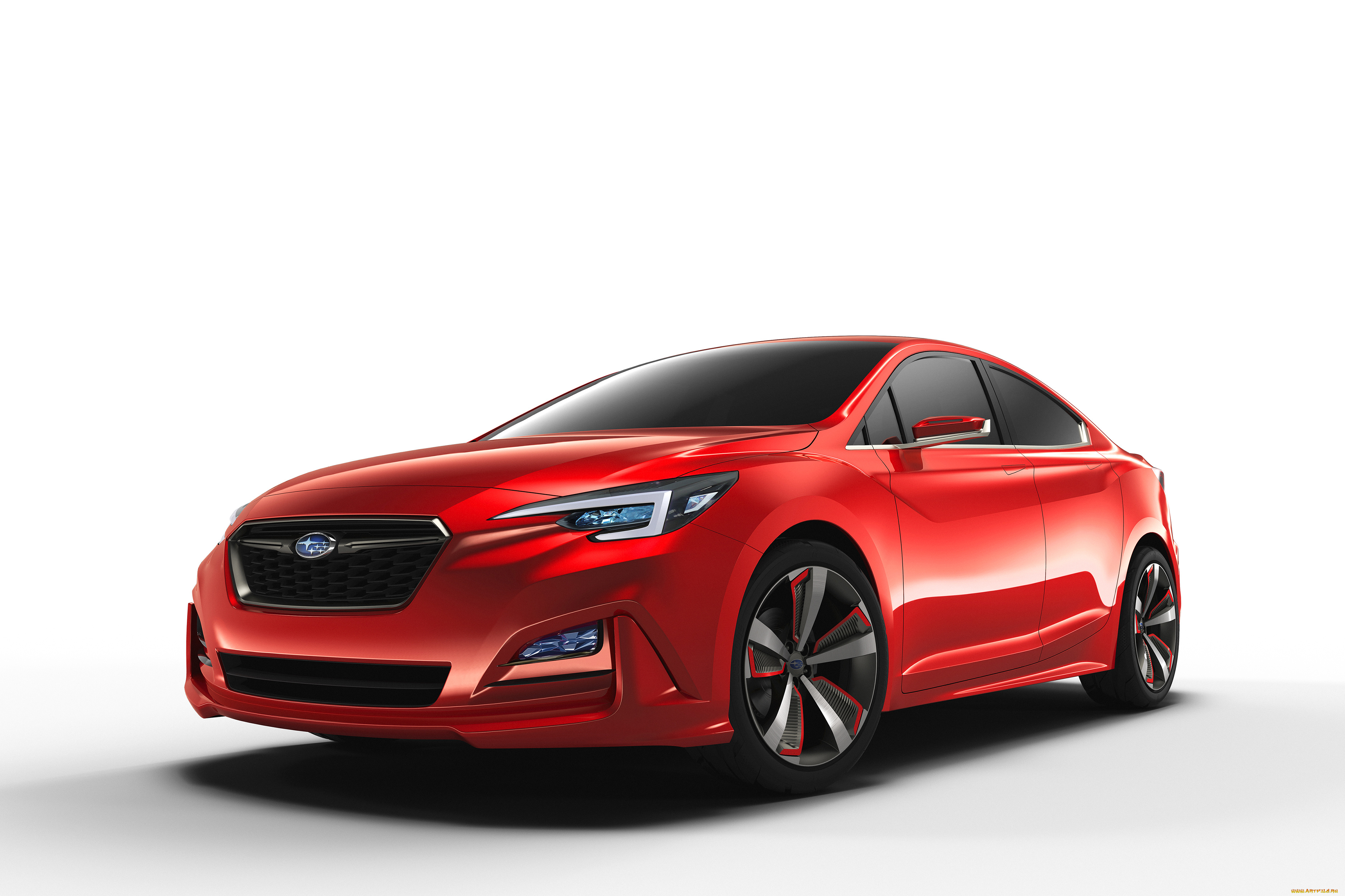 автомобили, subaru, sedan, impreza, красный, 2015г, concept