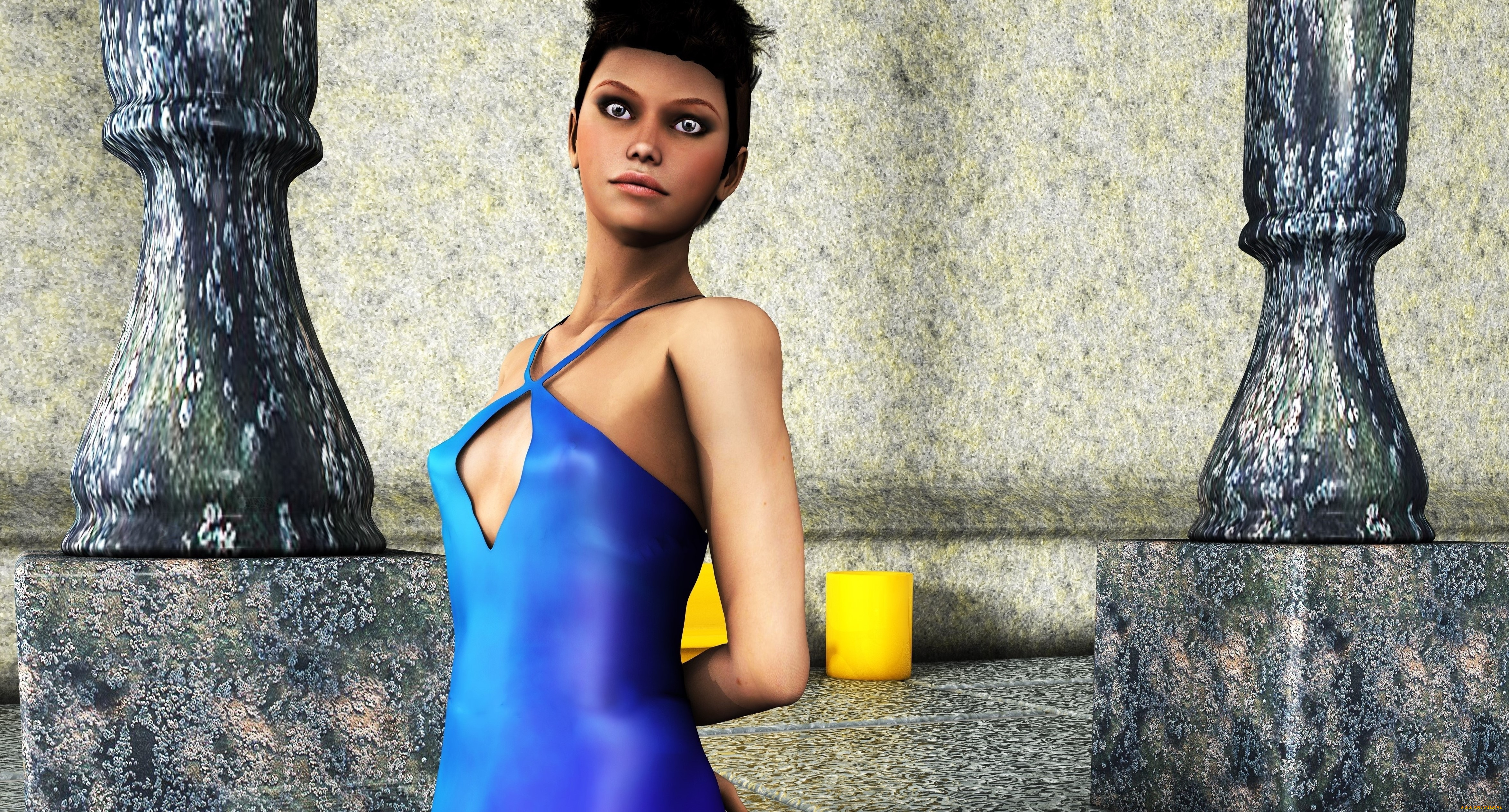 3д, графика, люди, , people, фон, взгляд, девушка