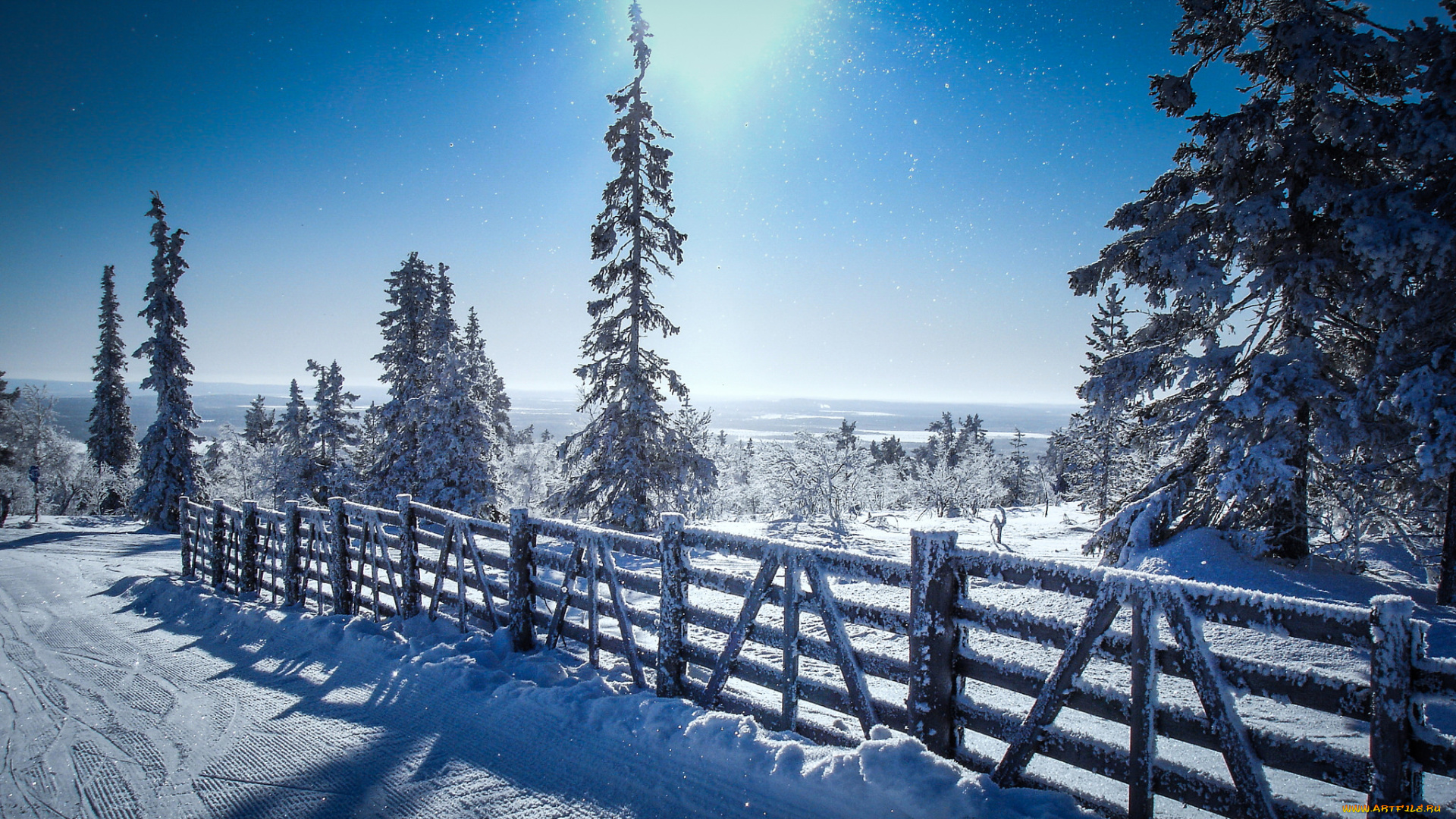 природа, зима, снег