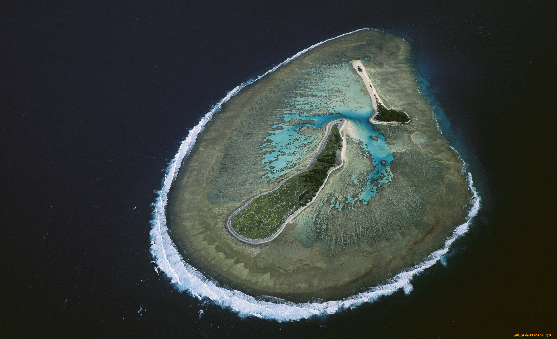 природа, моря, океаны, отмель, остров, море