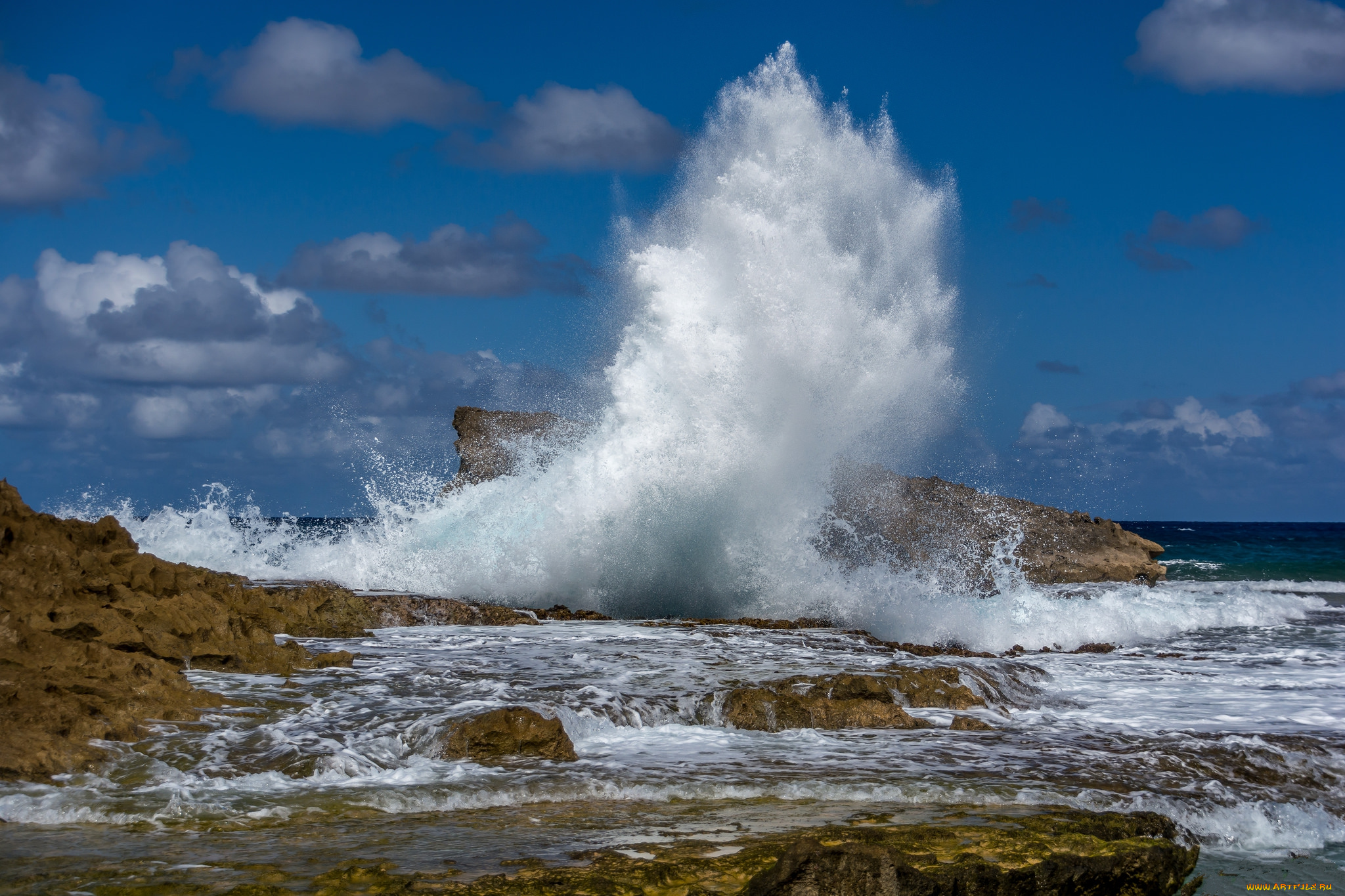 природа, стихия, прибой
