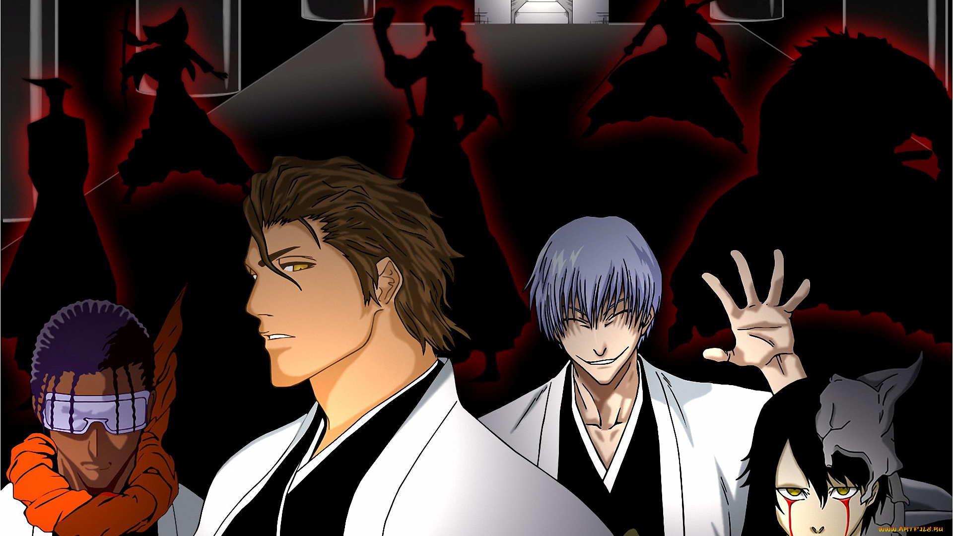 аниме, bleach, aizen, sosuke, ulquiorra, cifer, kaname, tosen, gin, ichimaru, shinigami