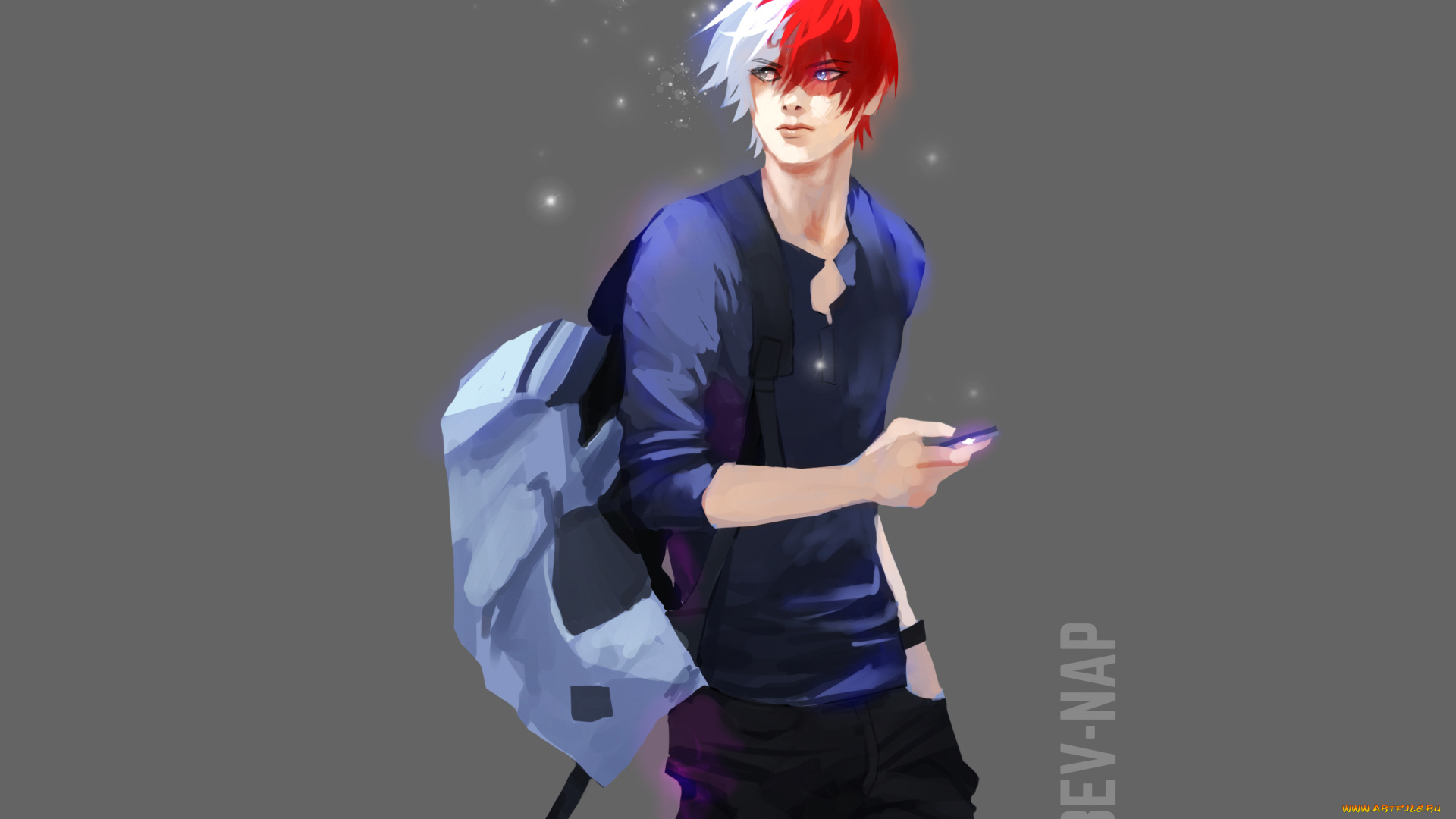 аниме, boku, no, hero, academia, парень, тодороки, шото, фон, арт, моя, геройская, акадеимя, boku, no, hero, academia