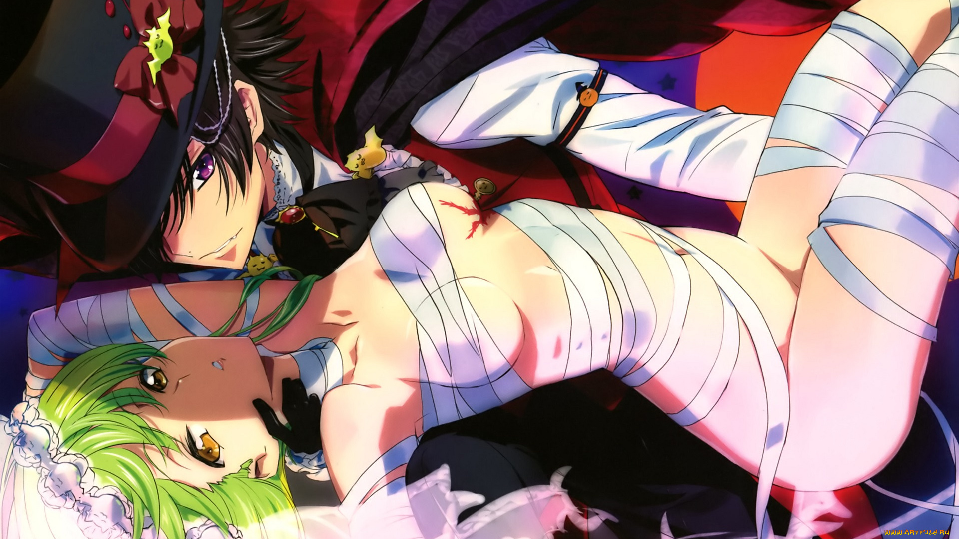 аниме, code, geass, двое